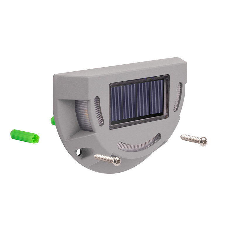 (1 PCS) Solar Stair Step Light 2 Colors in 1 Outdoor Solar Deck Waterproof LED Driveway Marker Security Lamp Outside Pathway Garden Lamp