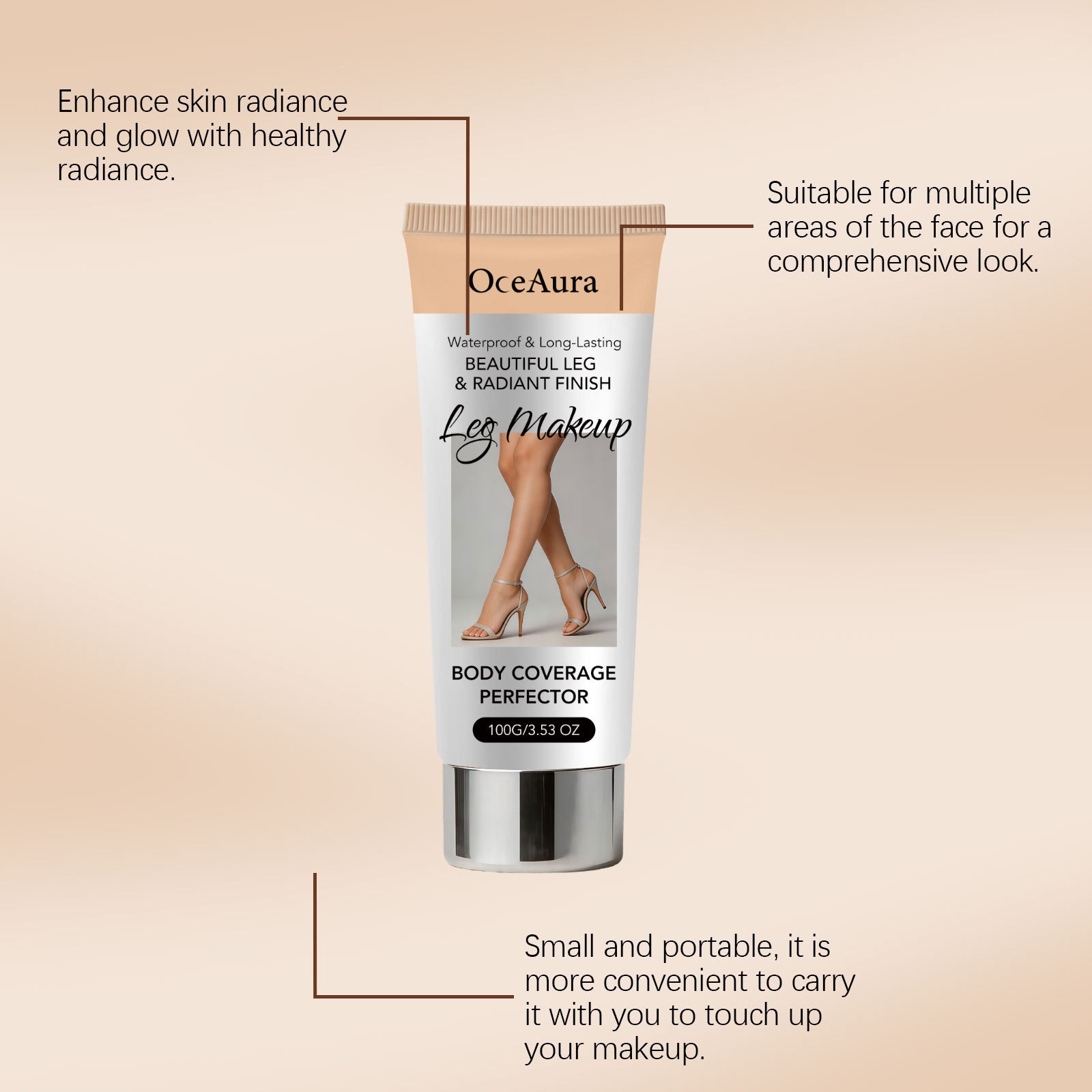 Ivory Leg Concealer Cream For Natural Watery Coverage And Even Skin Tone Daily Body Wear