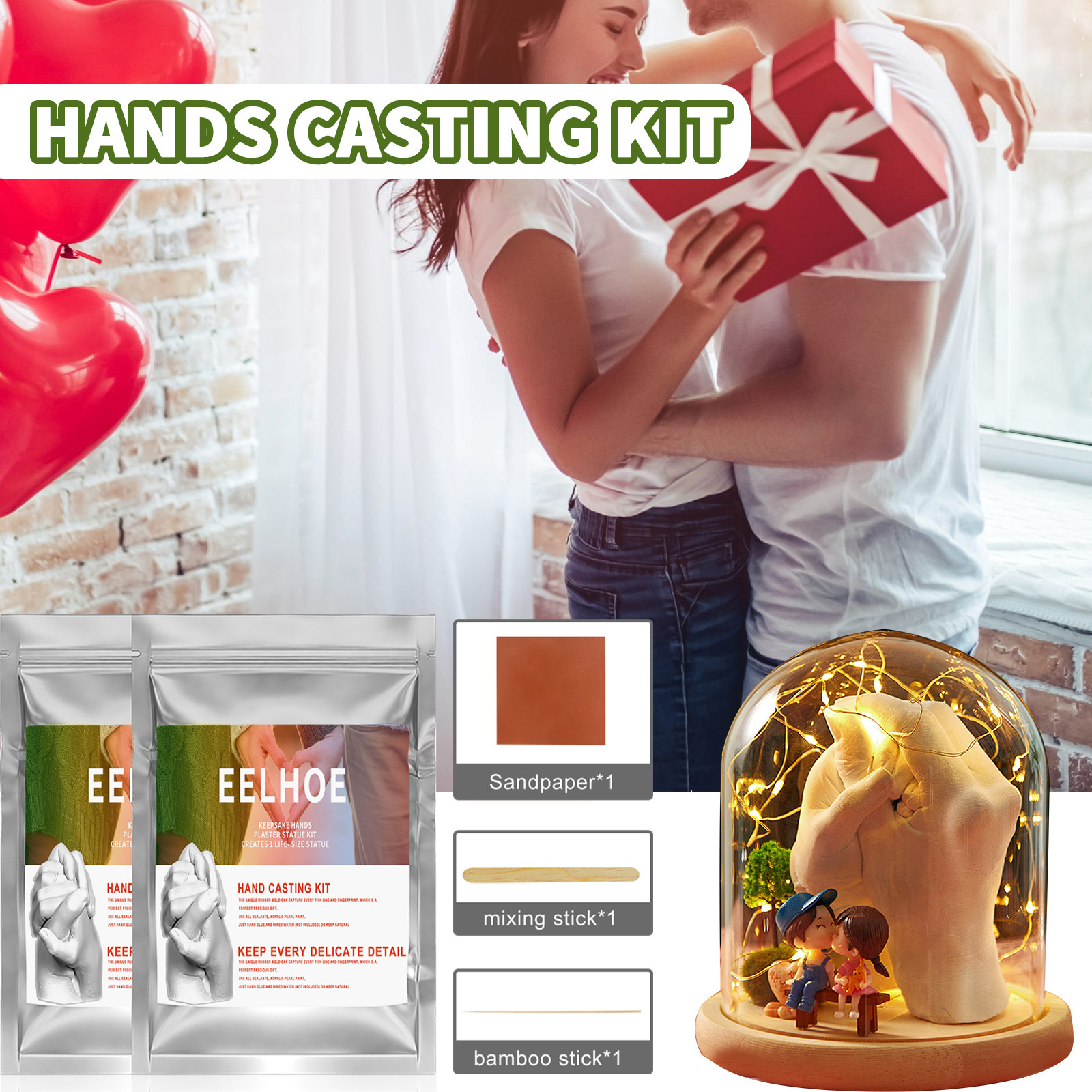 Clone Powder Hand Mold Kit Couple Baby Footprint 3D Casting Material DIY Keepsake Craft For Valentine Gift And Memory Making