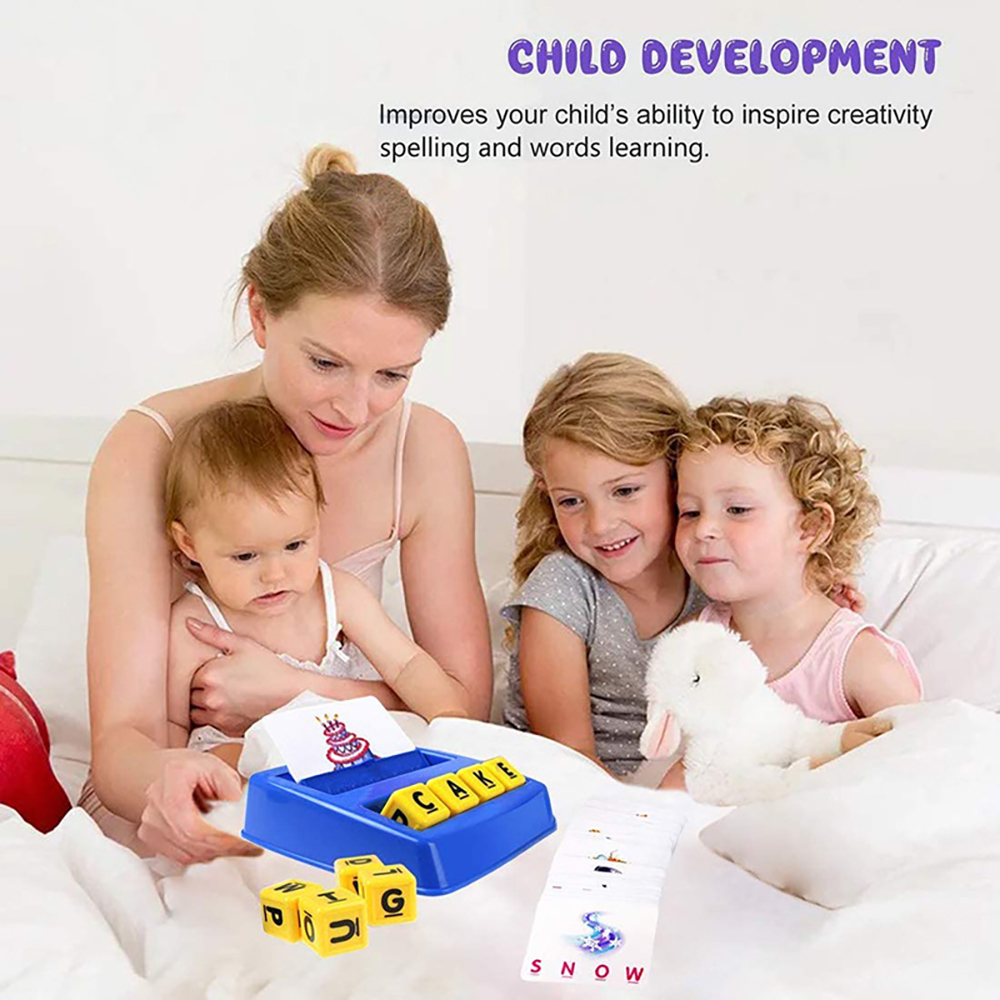 English Spelling Alphabet Games Children's Toys Educational Games Cards Educational Literacy Fun Early Education Spelling Toys