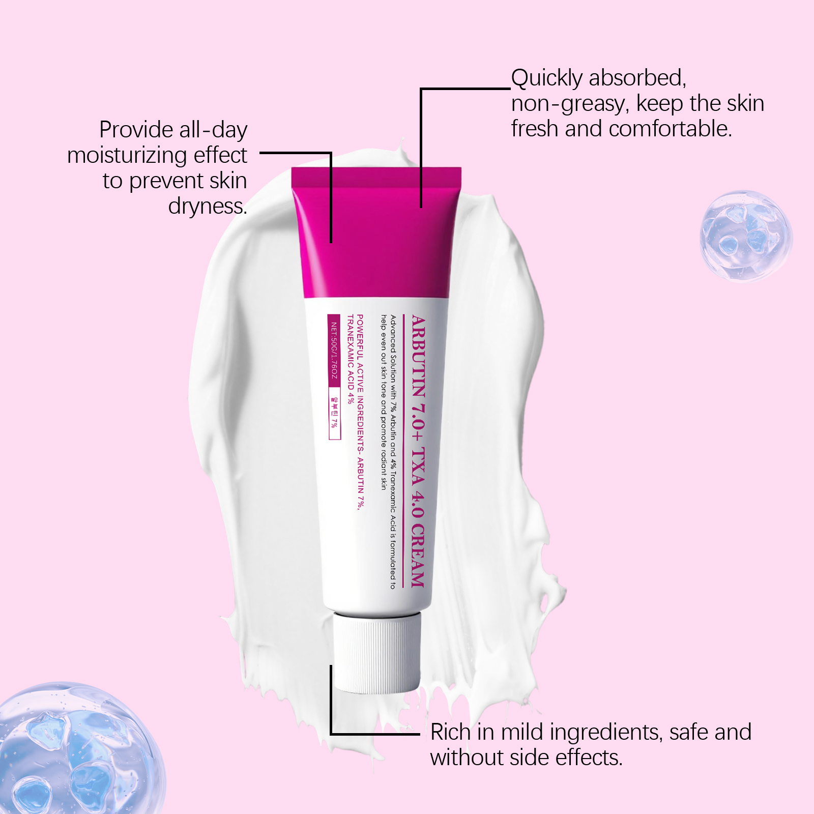 Skin Moisturizing Cream Mild Nourishing Care Skin Fresh Non Sticky Delicate Skin Daily Apply Moisturizing Lotion