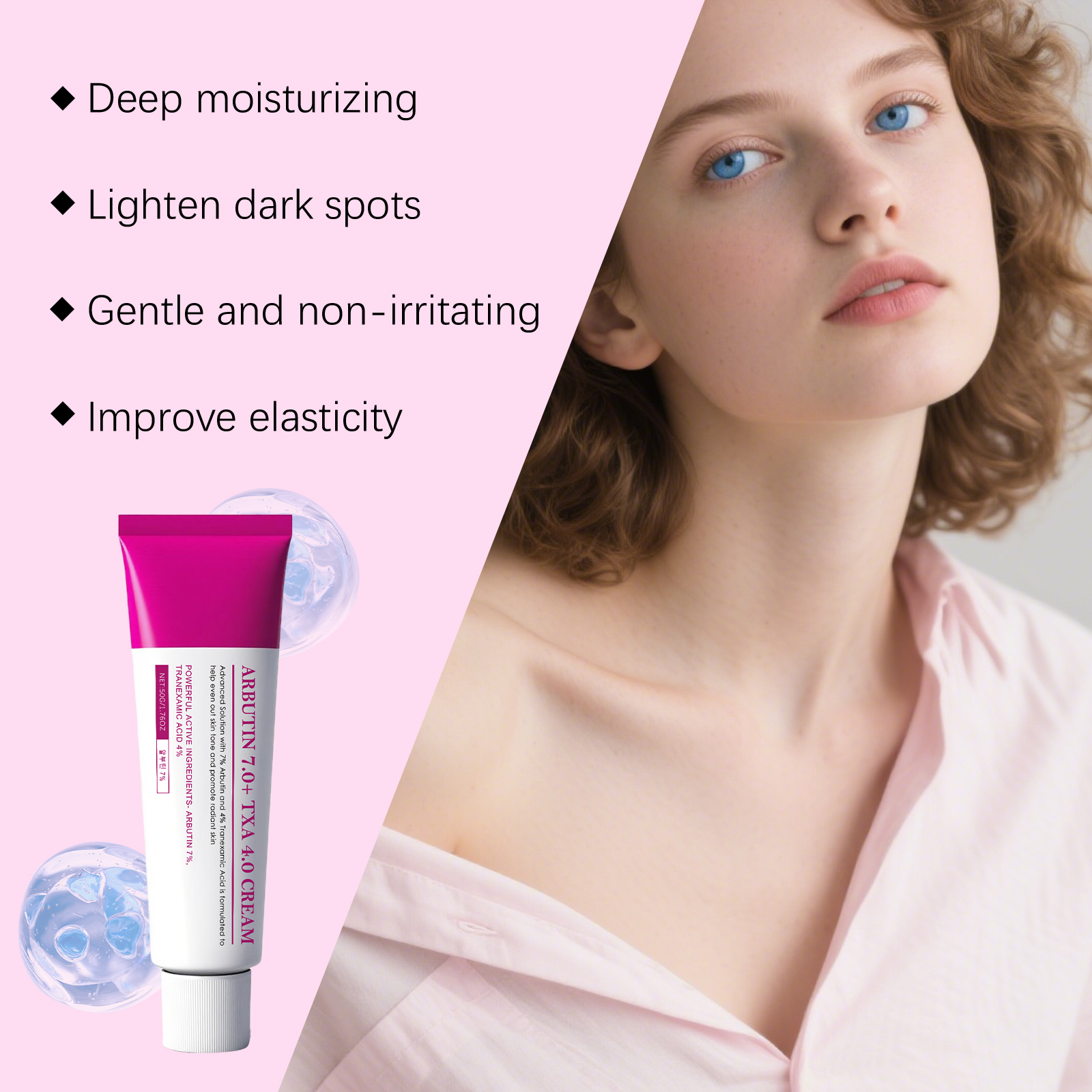 Skin Moisturizing Cream Mild Nourishing Care Skin Fresh Non Sticky Delicate Skin Daily Apply Moisturizing Lotion