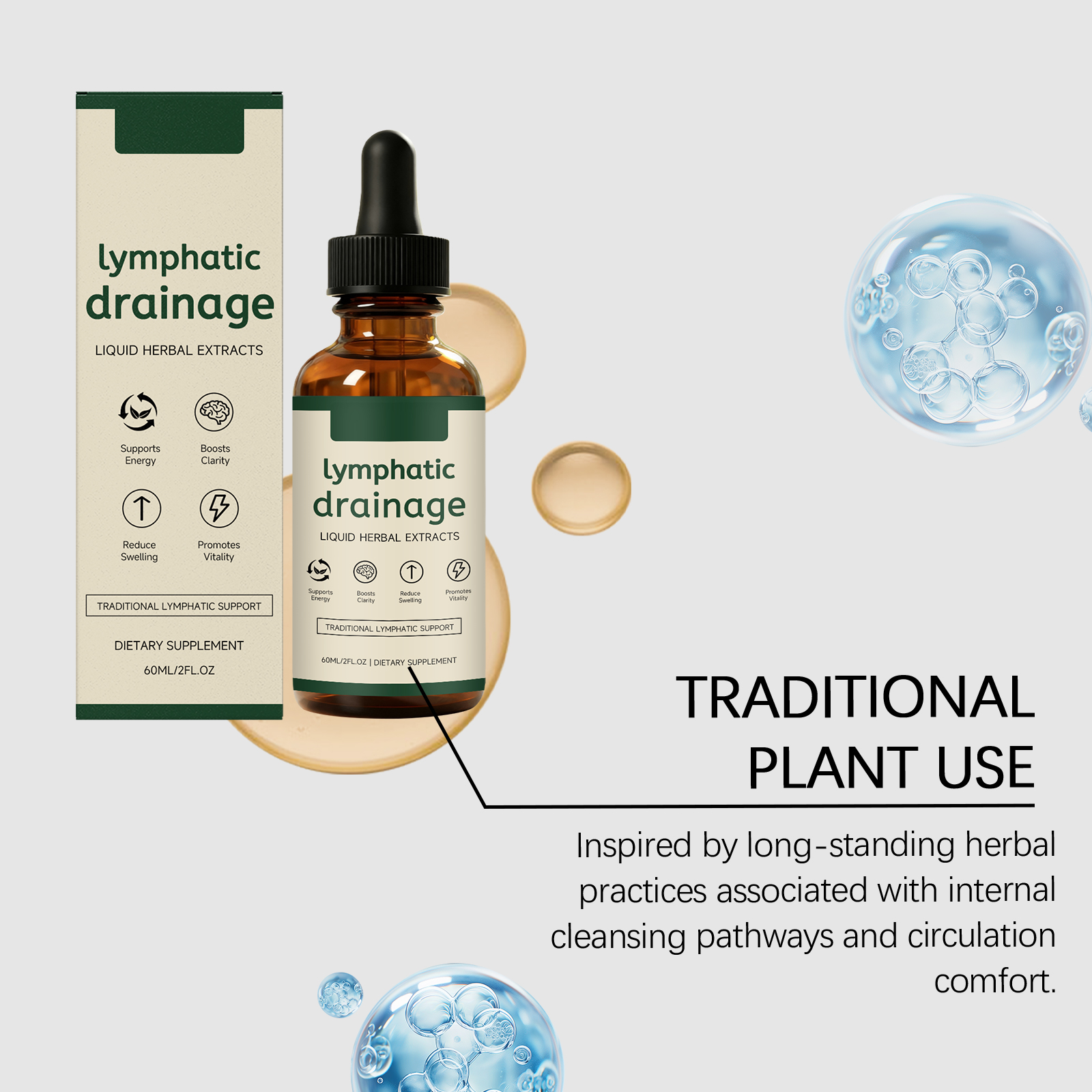 Herbal Drops Mild Herbal Formula Care Body Refreshing Comfort Light Daily Convenient Care Liquid Drops