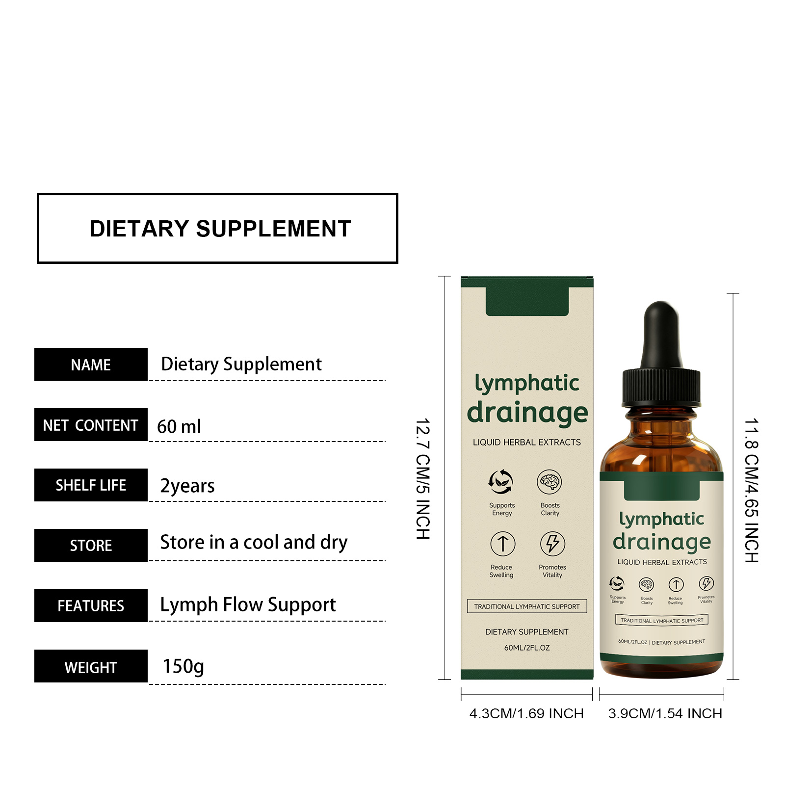 Herbal Drops Mild Herbal Formula Care Body Refreshing Comfort Light Daily Convenient Care Liquid Drops