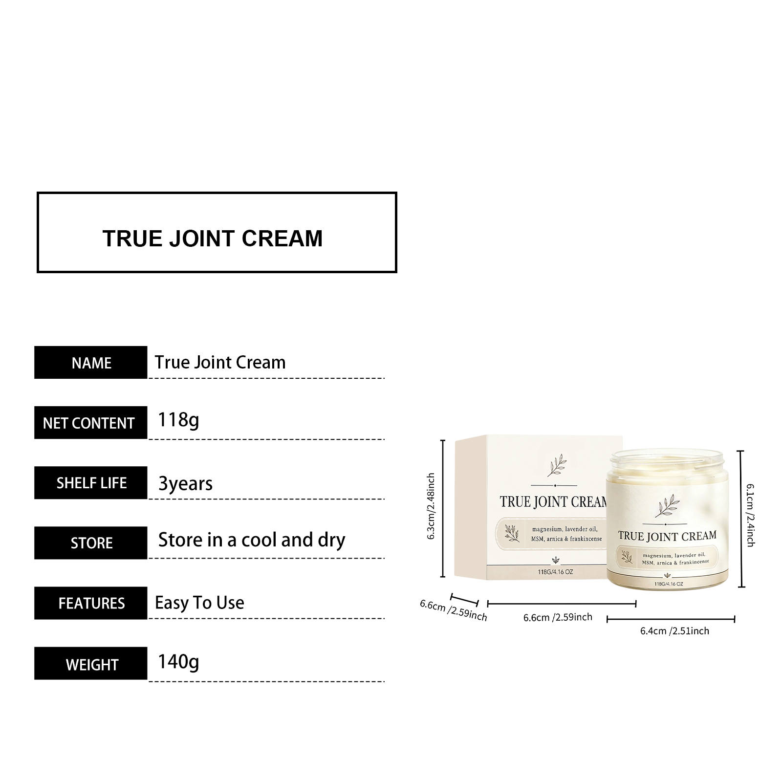 Joint Care Ointment Mild Skin Friendly Easy Smear Daily Home Joint Skin Basic Care Gentle Safe Soft