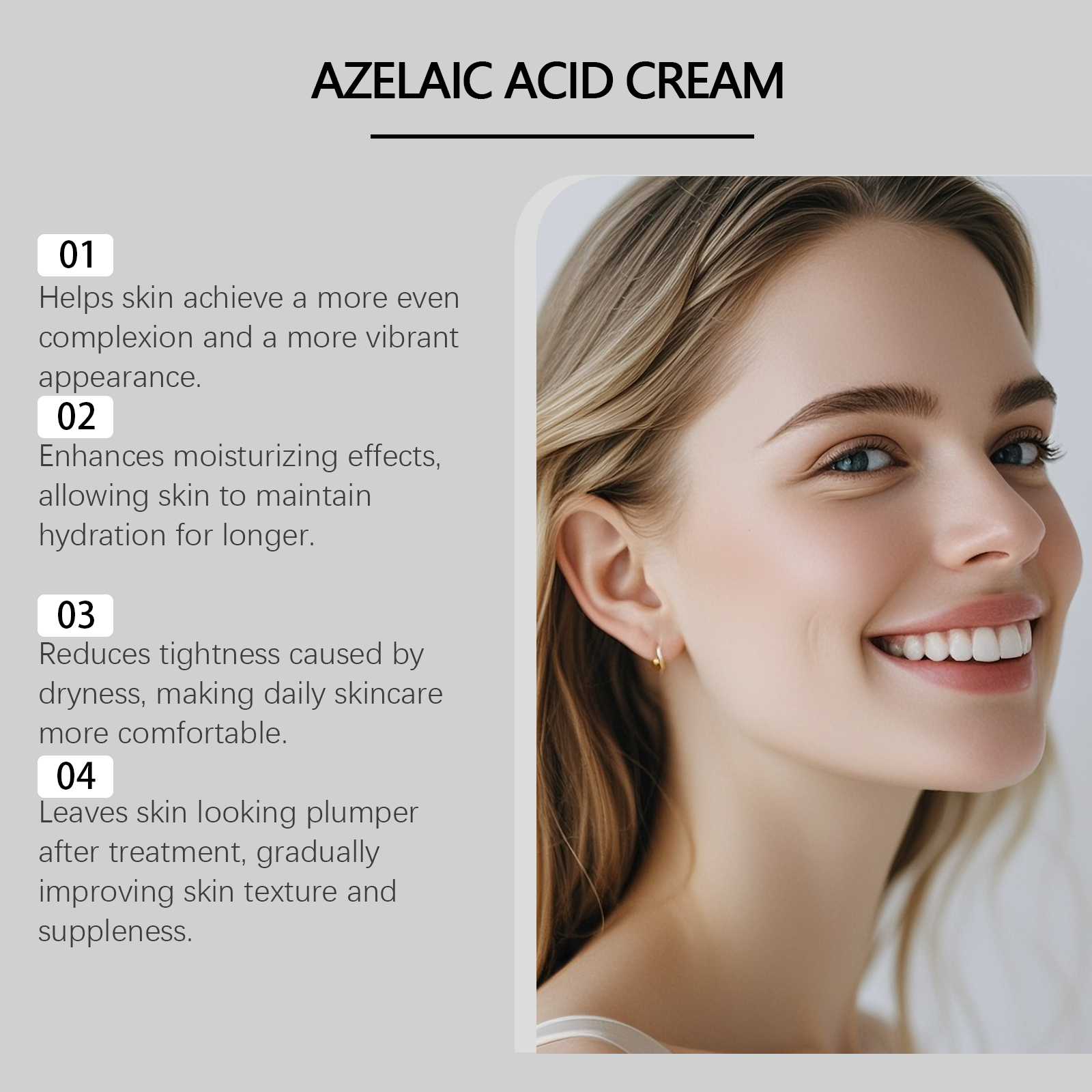Azelaic Acid Moisturizing Cream Delicate Silky Mild Refreshing Hydrating Bright Even Skin Tone Daily Facial Skin Care