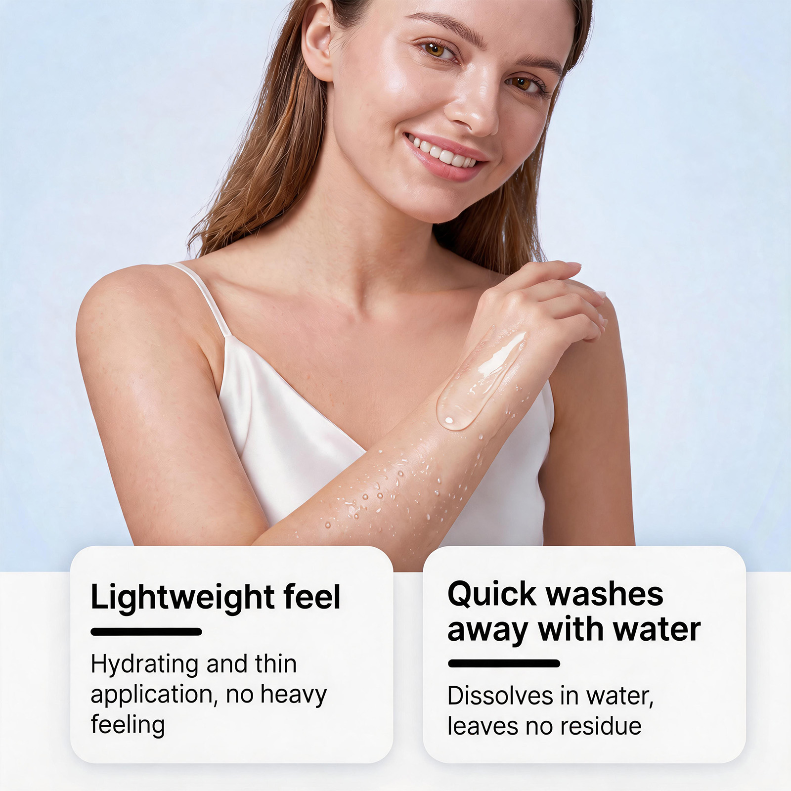 Hydrating Lubricant Clear Gel Texture Soft Smooth Reduce Friction Evenly Spread Moisturize Fit Cozy Private Skin Care