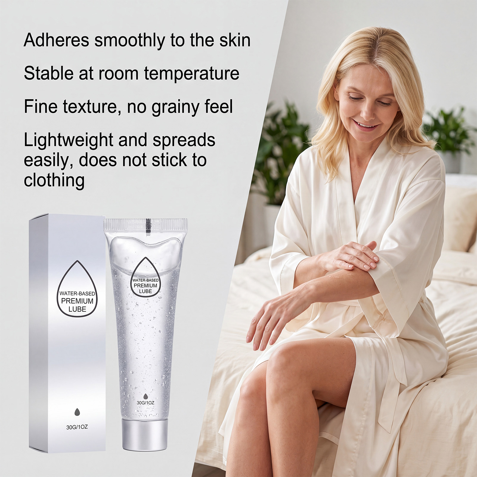 Hydrating Lubricant Clear Gel Texture Soft Smooth Reduce Friction Evenly Spread Moisturize Fit Cozy Private Skin Care