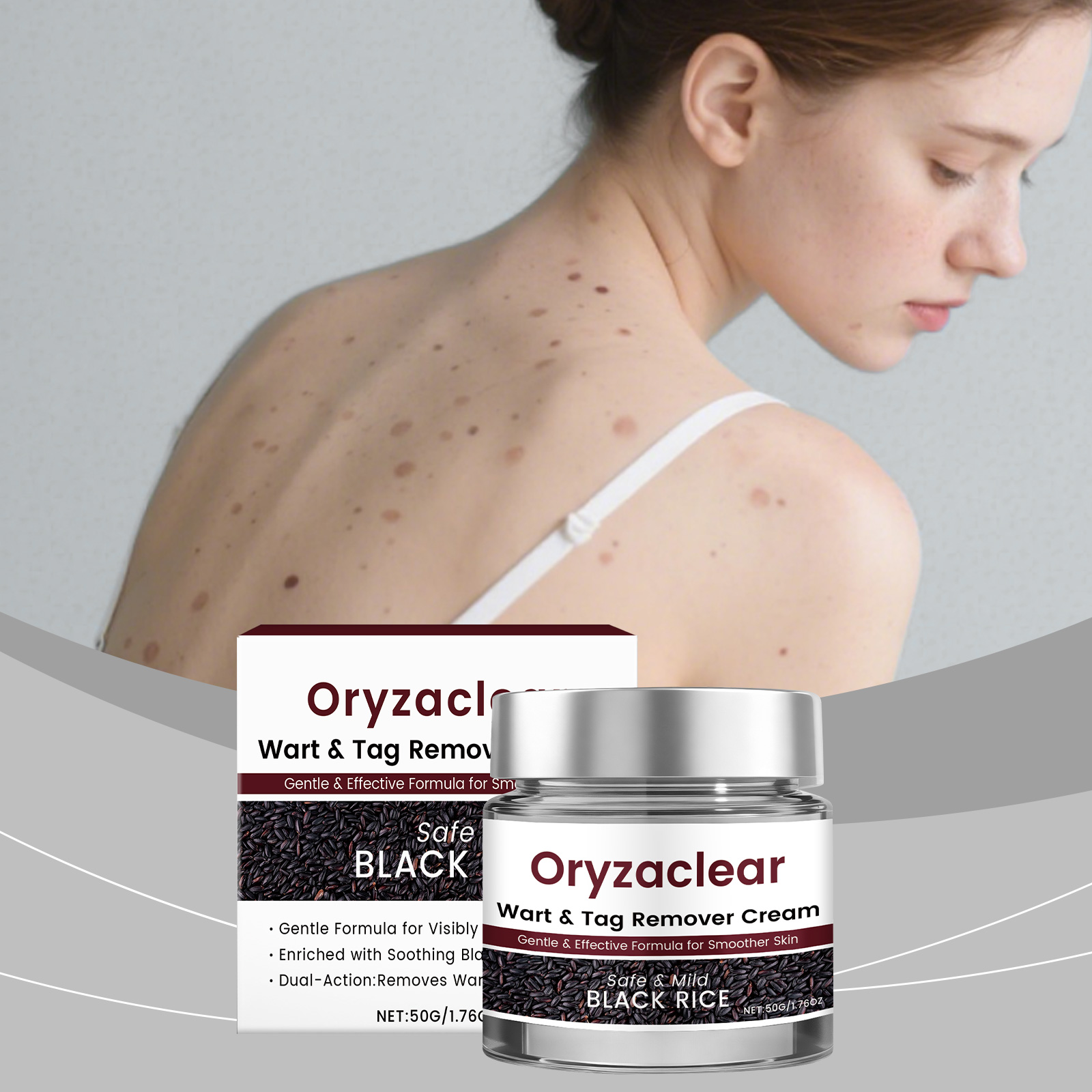 Black Rice Care Moisturizing Cream Nourishing Mild Repair Improve Skin Blemishes Full Body Daily Skin Care