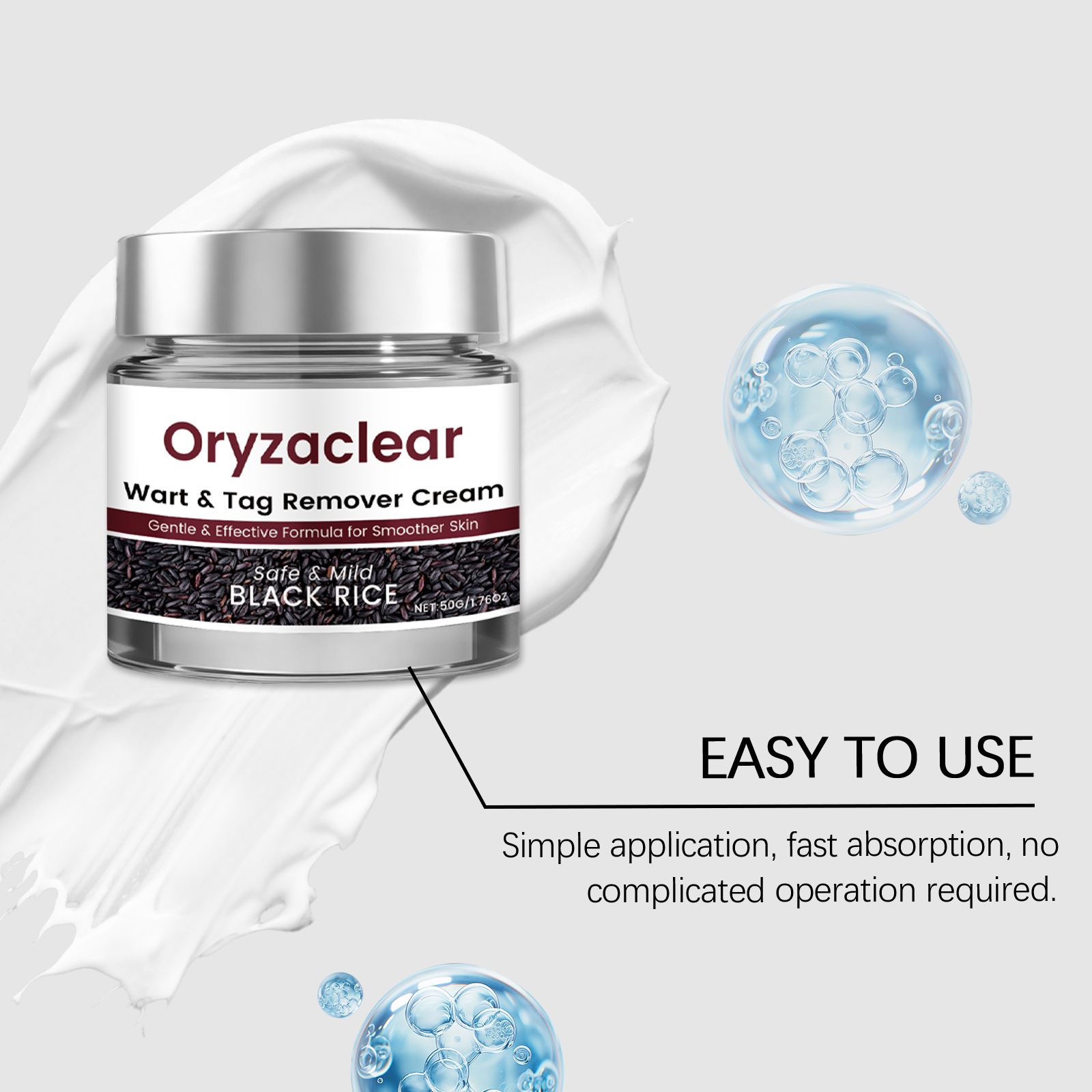 Black Rice Care Moisturizing Cream Nourishing Mild Repair Improve Skin Blemishes Full Body Daily Skin Care