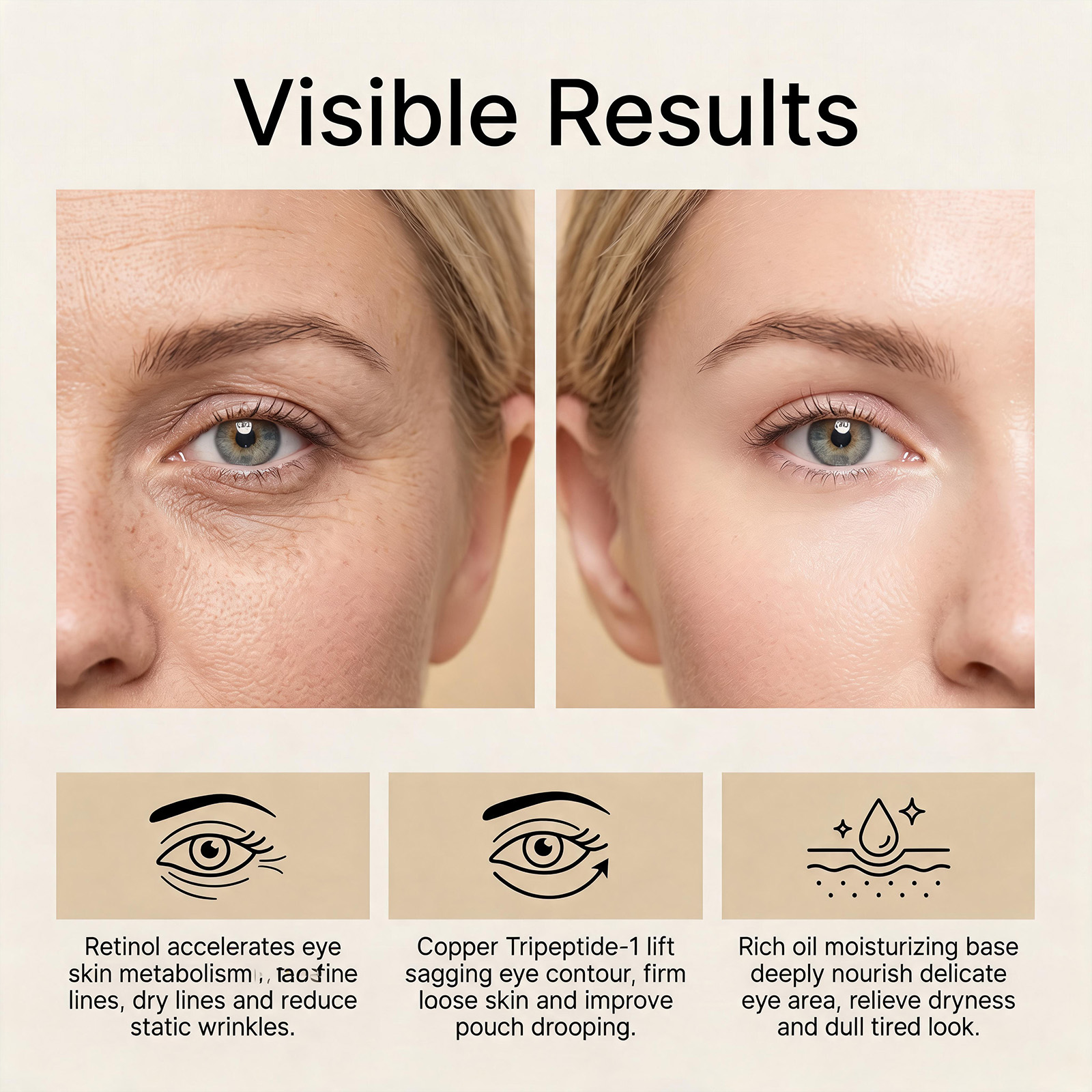 Moisturizing Eye Cream Mild Formula Smooth Texture Hydrating Nourishing Delicate Fresh Care Eye Area Skin