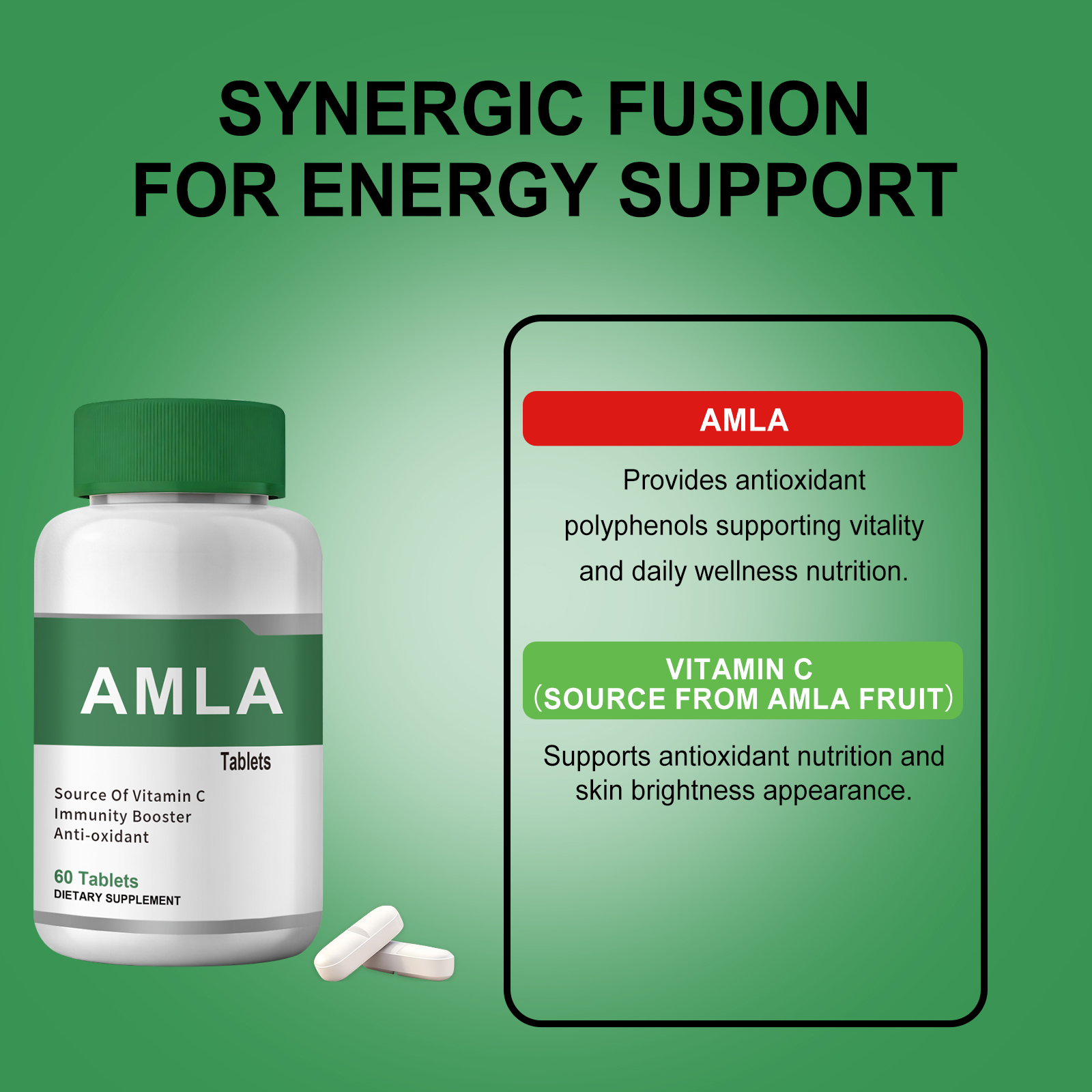 Phyllanthus Emblica Tablets Daily Nutritional Dietary Supplement Balance Formula Boost Skin Vitality Nourish Body Inside