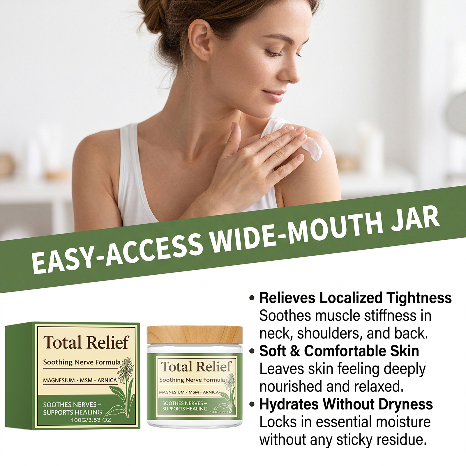 Magnesium Cream For Joint Care Mild Refreshing Daily External Care Shoulder Neck Waist Leg Comfort Relief