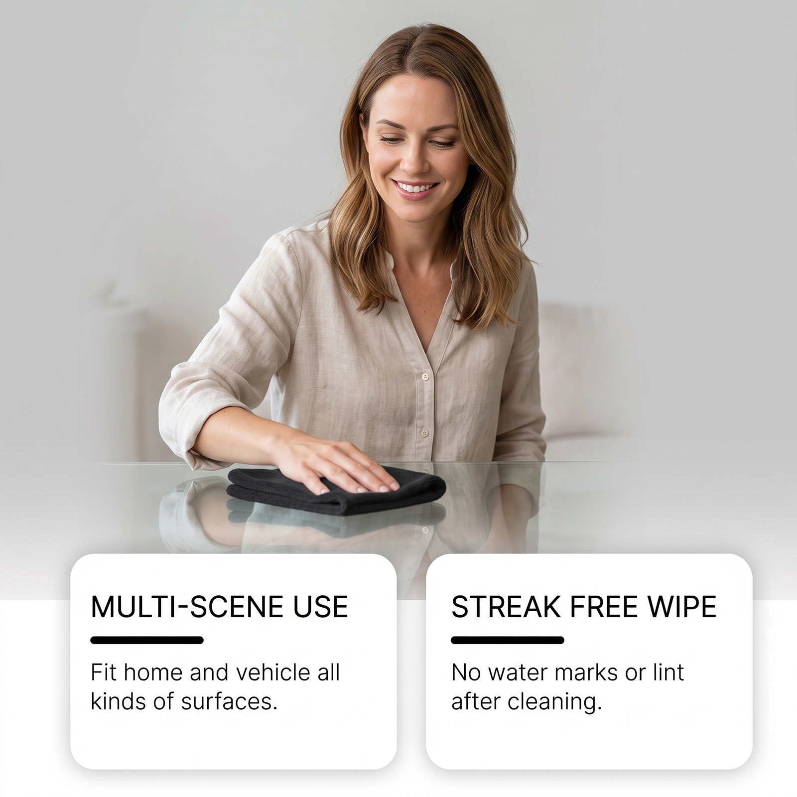 Magic Cleaning Cloth Superfine Fiber Water Absorbent Lint Free Kitchen Housework Glass Car Wiping Household