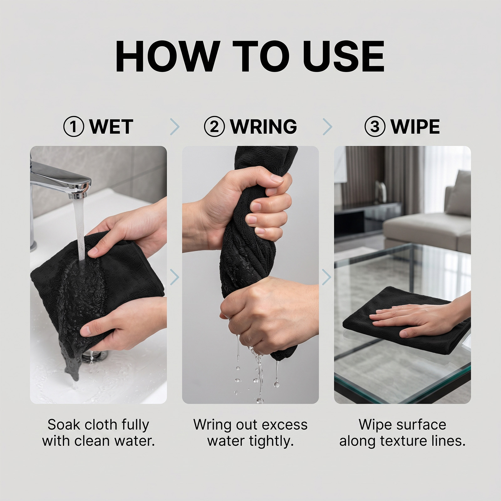 Magic Cleaning Cloth Superfine Fiber Water Absorbent Lint Free Kitchen Housework Glass Car Wiping Household