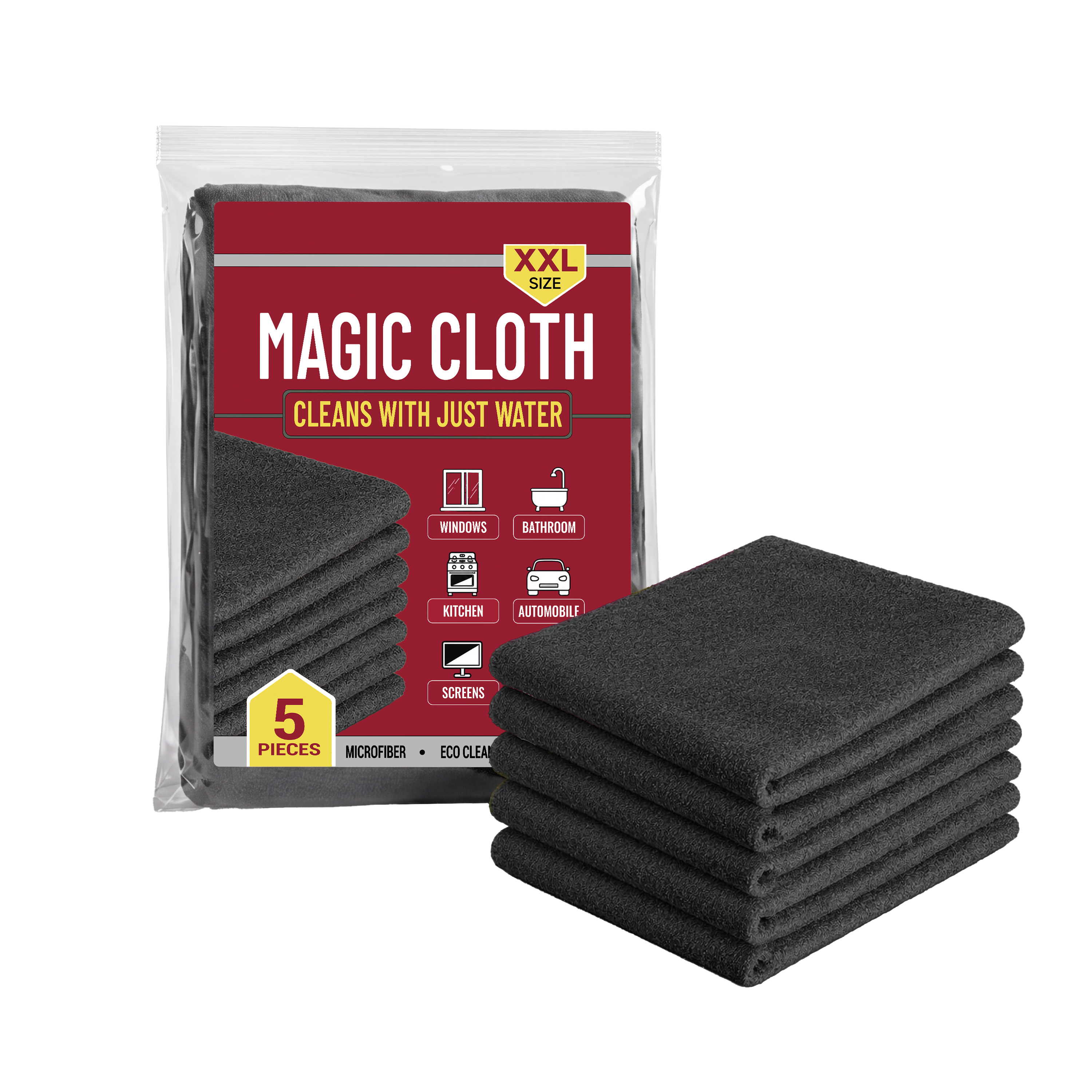 Magic Cleaning Cloth Superfine Fiber Water Absorbent Lint Free Kitchen Housework Glass Car Wiping Household