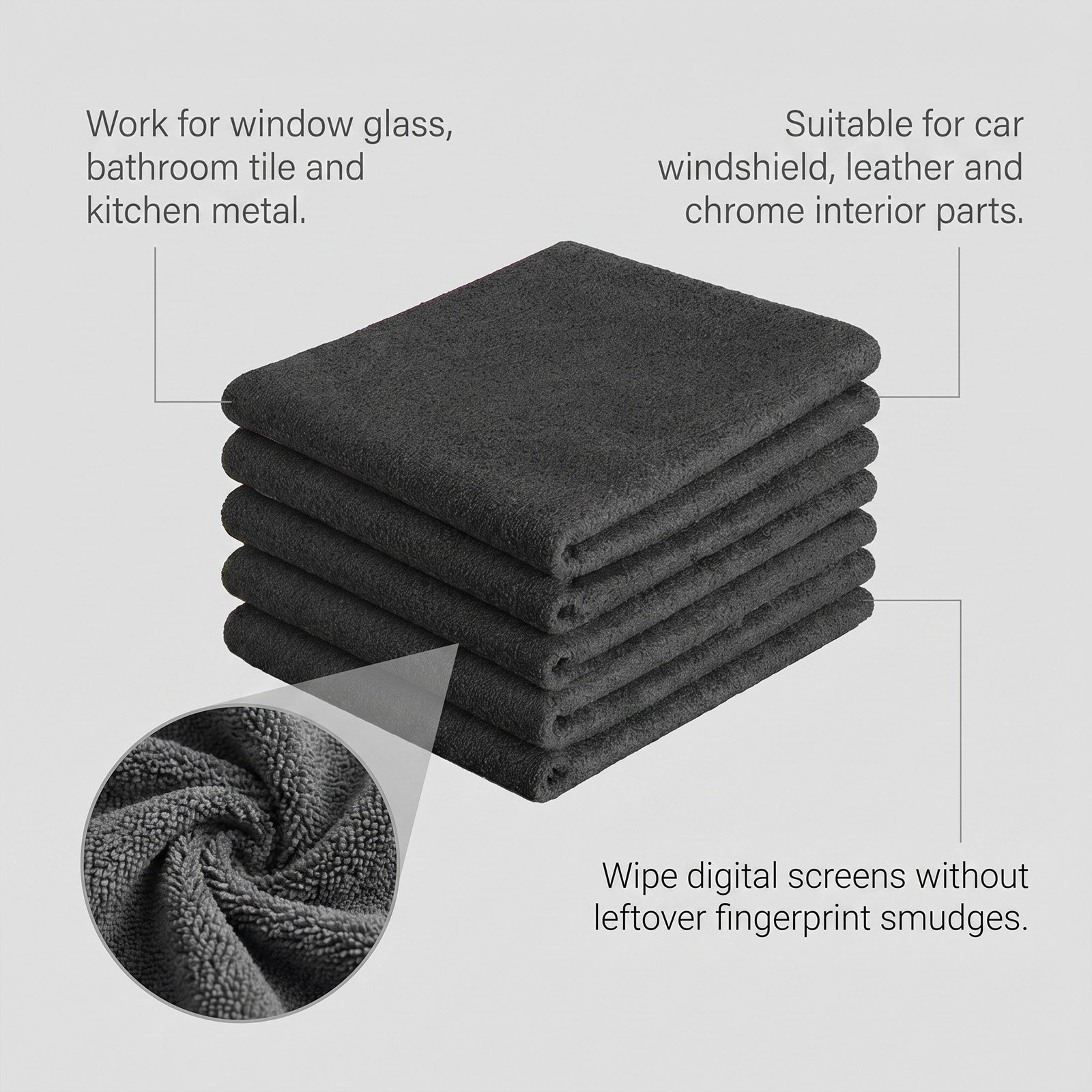 Magic Cleaning Cloth Superfine Fiber Water Absorbent Lint Free Kitchen Housework Glass Car Wiping Household