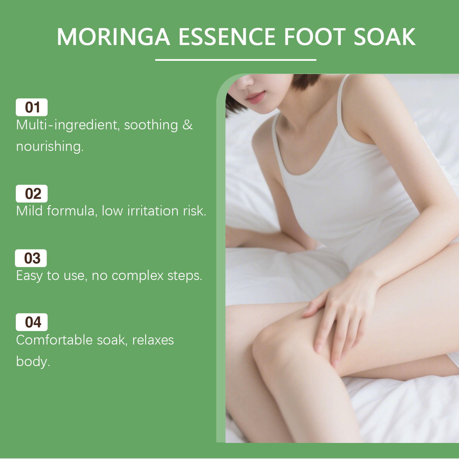 Moringa Bee Venom Essence Foot Bath Liquid Gentle Care Simple Daily Smooth Foot Skin Nursing Lotion