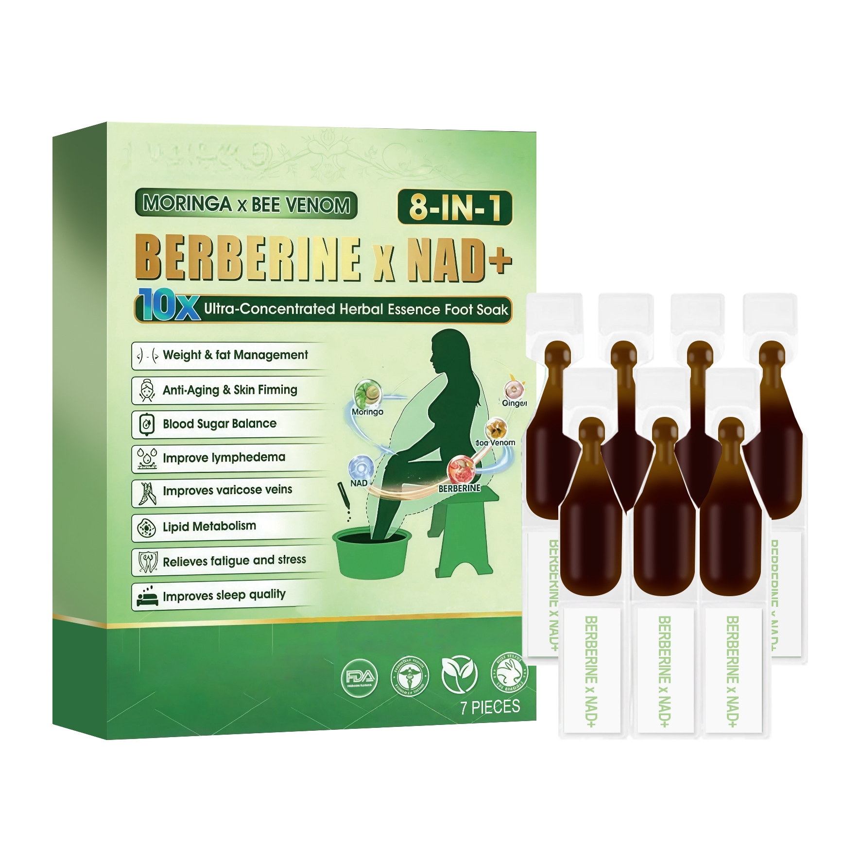 Moringa Bee Venom Essence Foot Bath Liquid Gentle Care Simple Daily Smooth Foot Skin Nursing Lotion