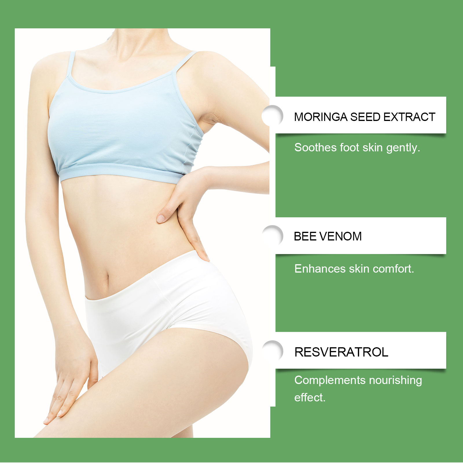 Moringa Bee Venom Essence Foot Bath Liquid Gentle Care Simple Daily Smooth Foot Skin Nursing Lotion