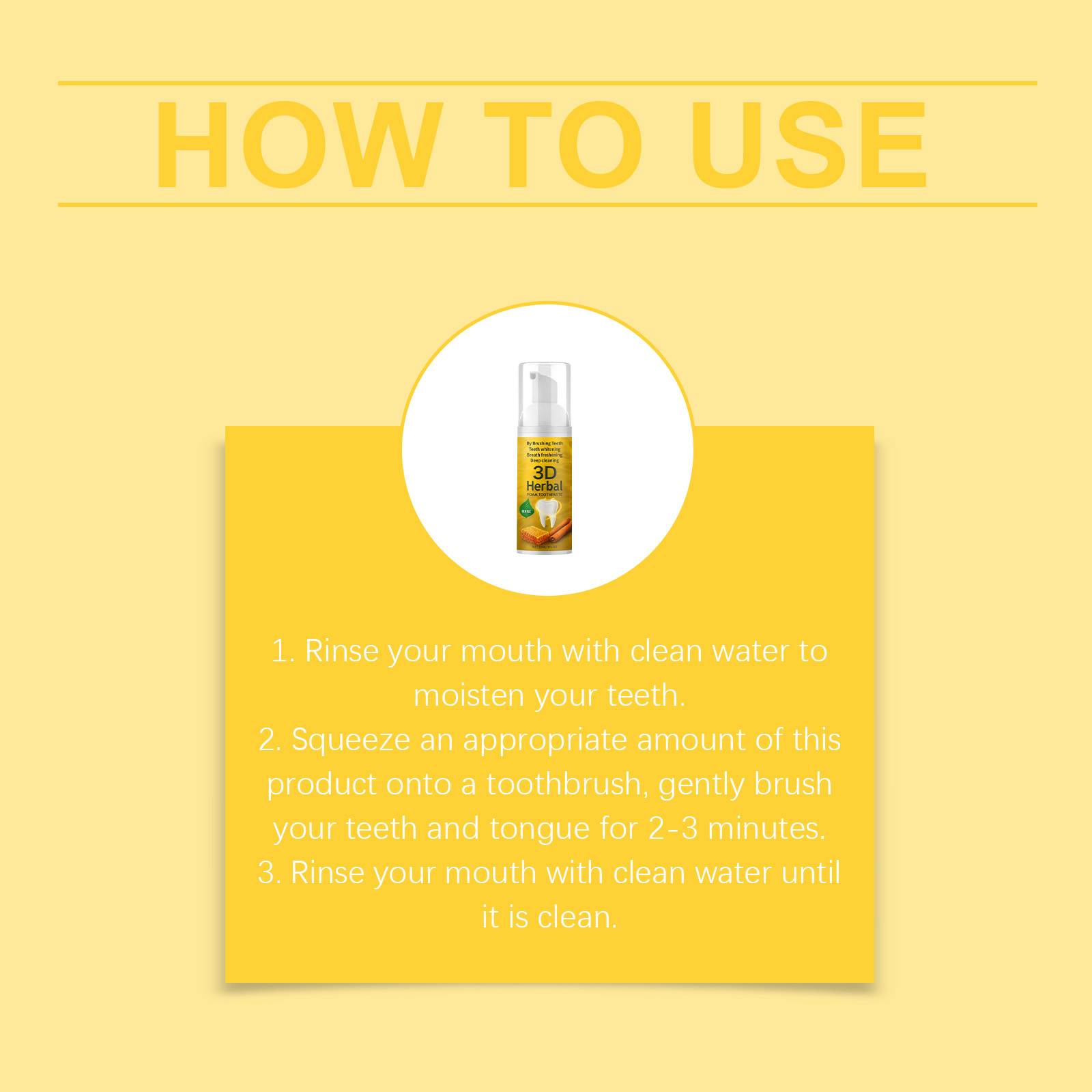 Herbal Foam Toothpaste Refreshing Mild Stain Cleaning Teeth Protection Fresh Fragrance Daily Care