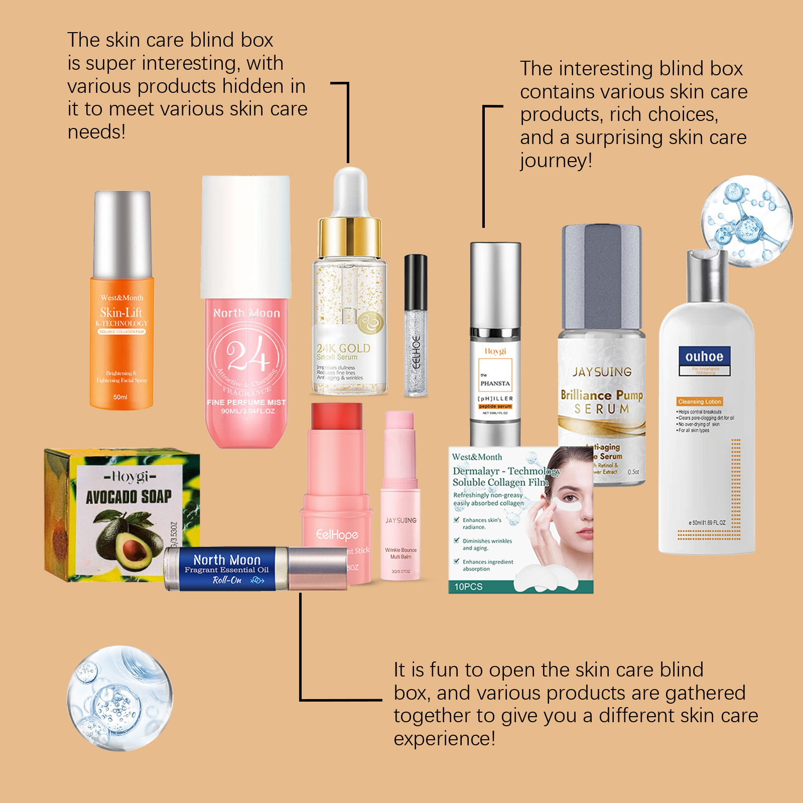 Skin Care Surprise Blind Box Mild Nourishing Moisturizing Facial Skin Refreshing Hydrating Beauty Care