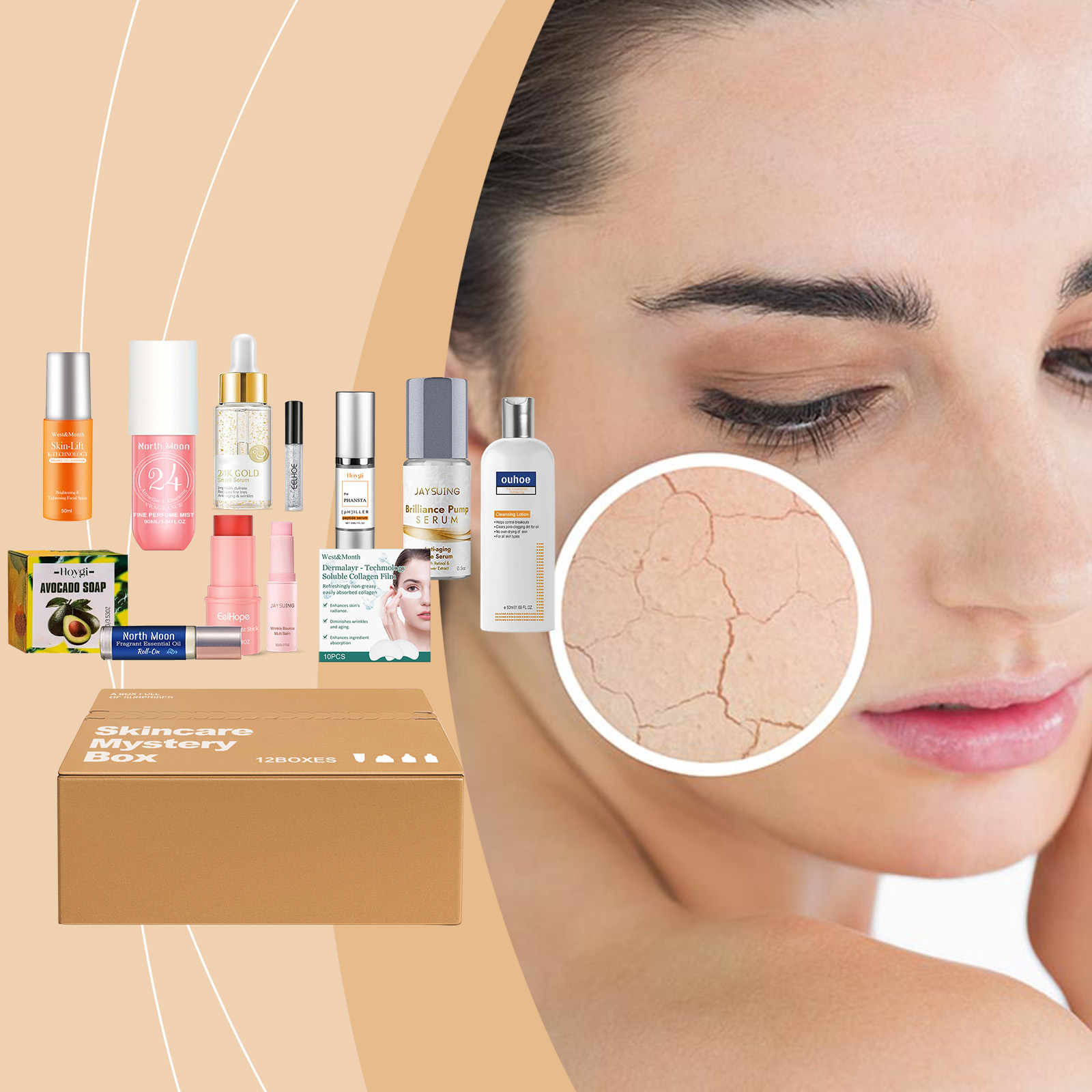 Skin Care Surprise Blind Box Mild Nourishing Moisturizing Facial Skin Refreshing Hydrating Beauty Care