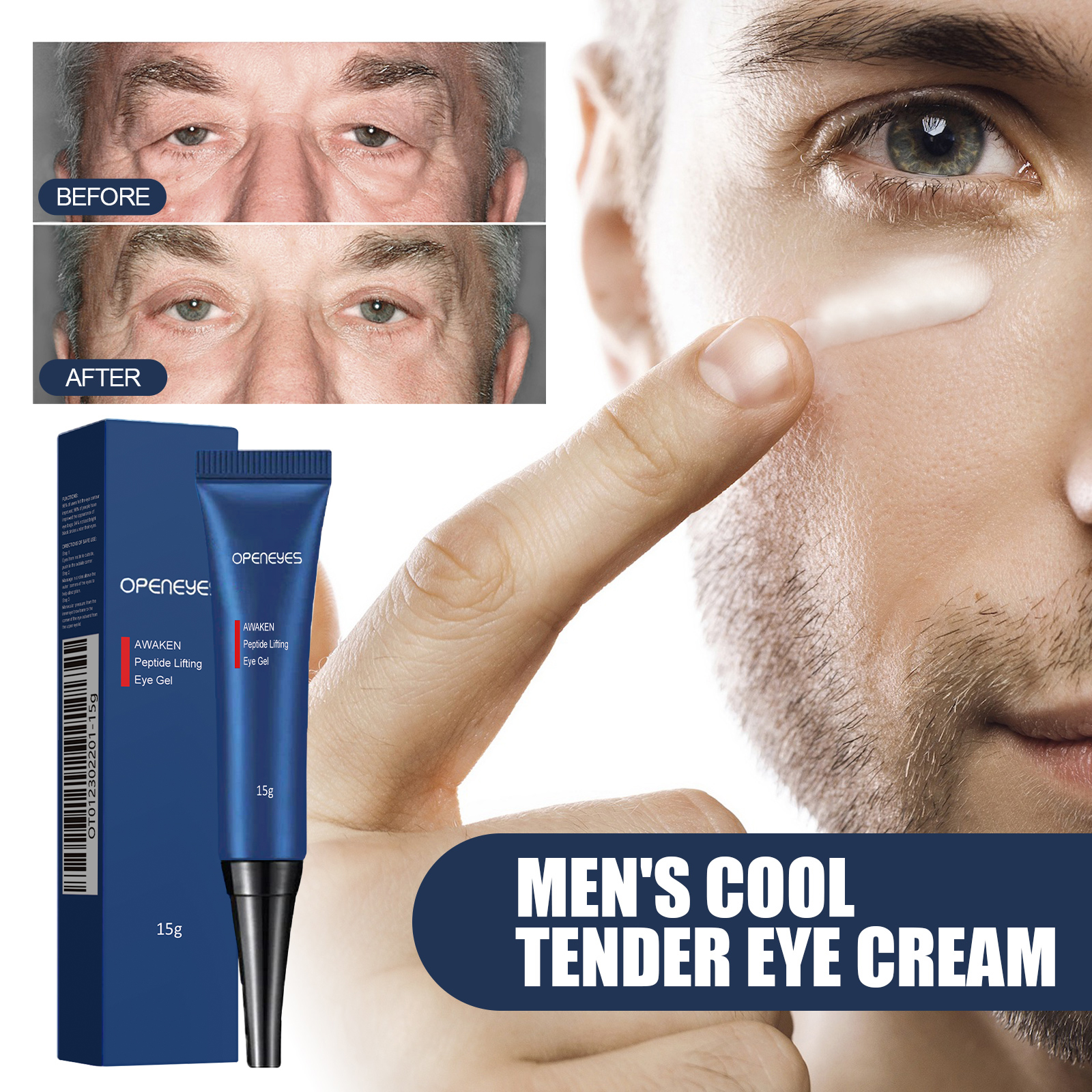 Men Care Eye Cream Mild Moisturizing Non Greasy Relieve Dryness Nourish Delicate Skin Around Eyes