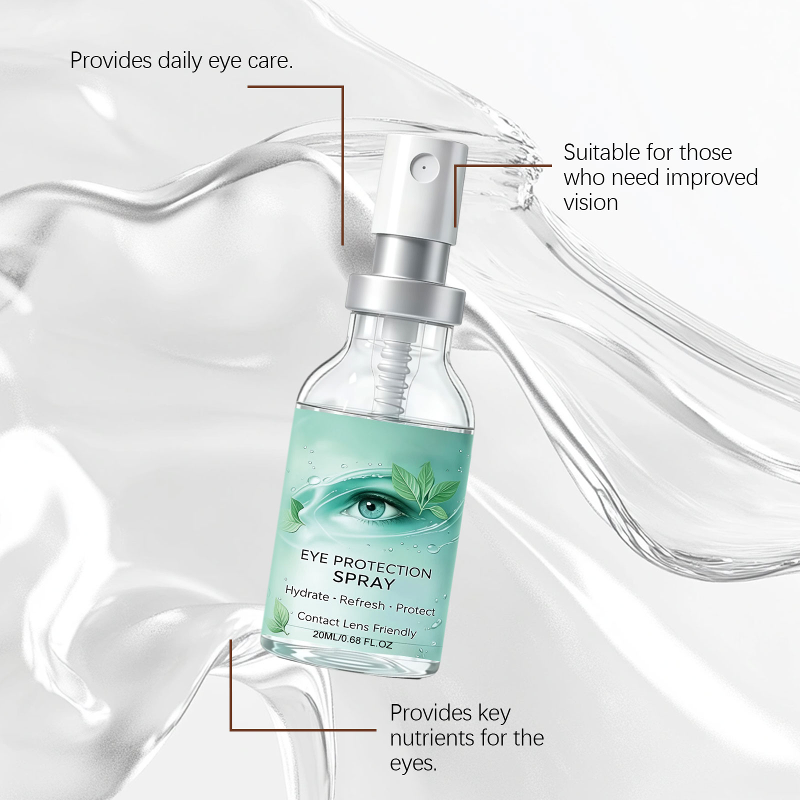 Eye Moisturizing Spray Hydrating Refreshing Absorbent Gentle Soft Nourishing Comfortable Care For Eye Skin