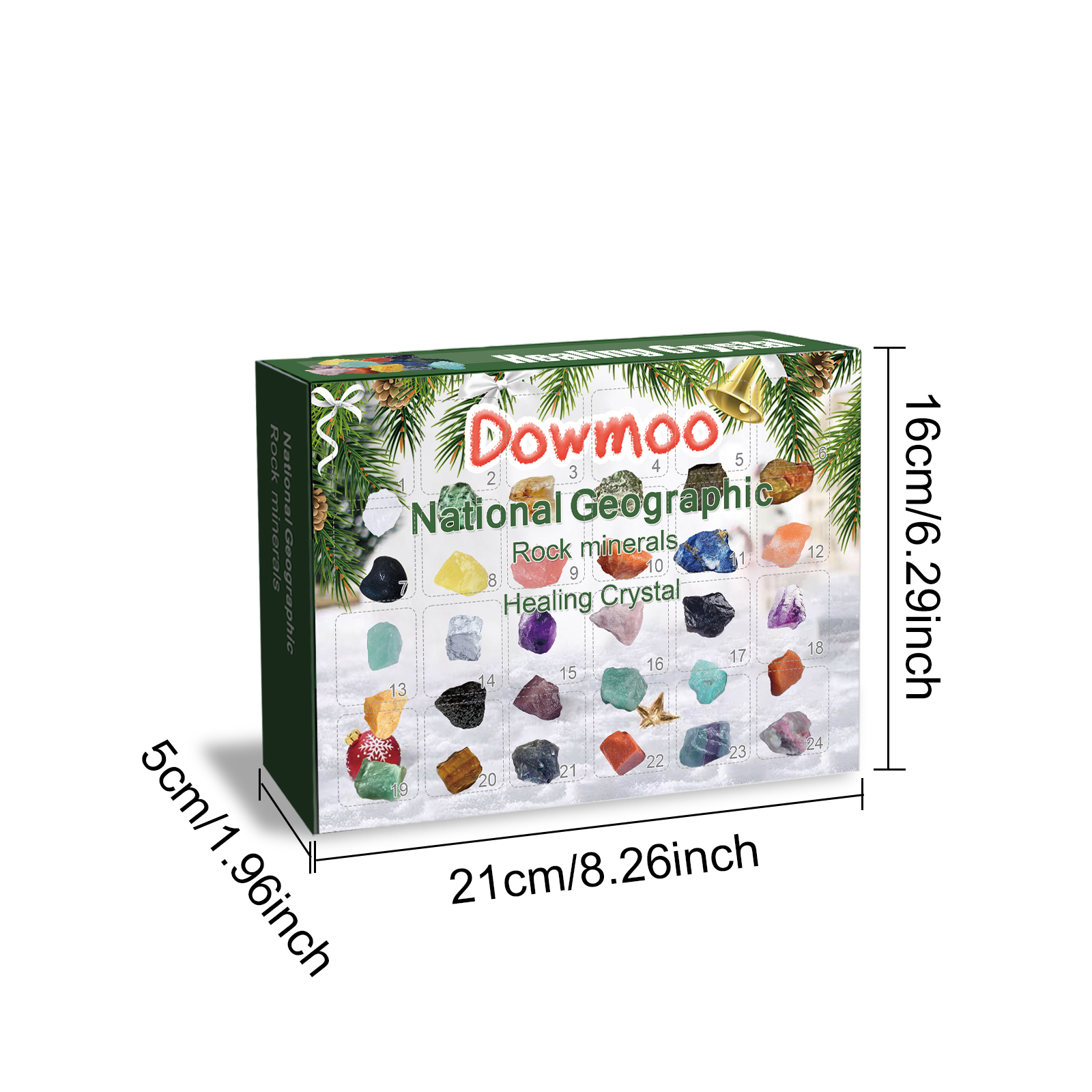 Dowmoo 24 Grid Ore Gift Box Blind Box Christmas Surprise Gift Multicolor Ore Countdown Blind Box Toy