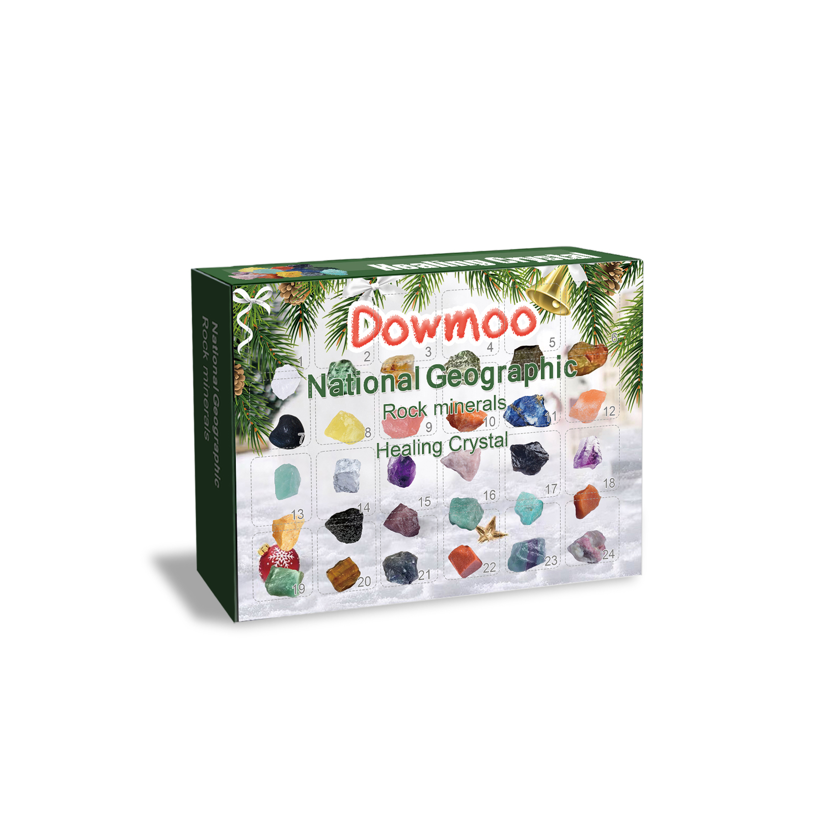 Dowmoo 24 Grid Ore Gift Box Blind Box Christmas Surprise Gift Multicolor Ore Countdown Blind Box Toy