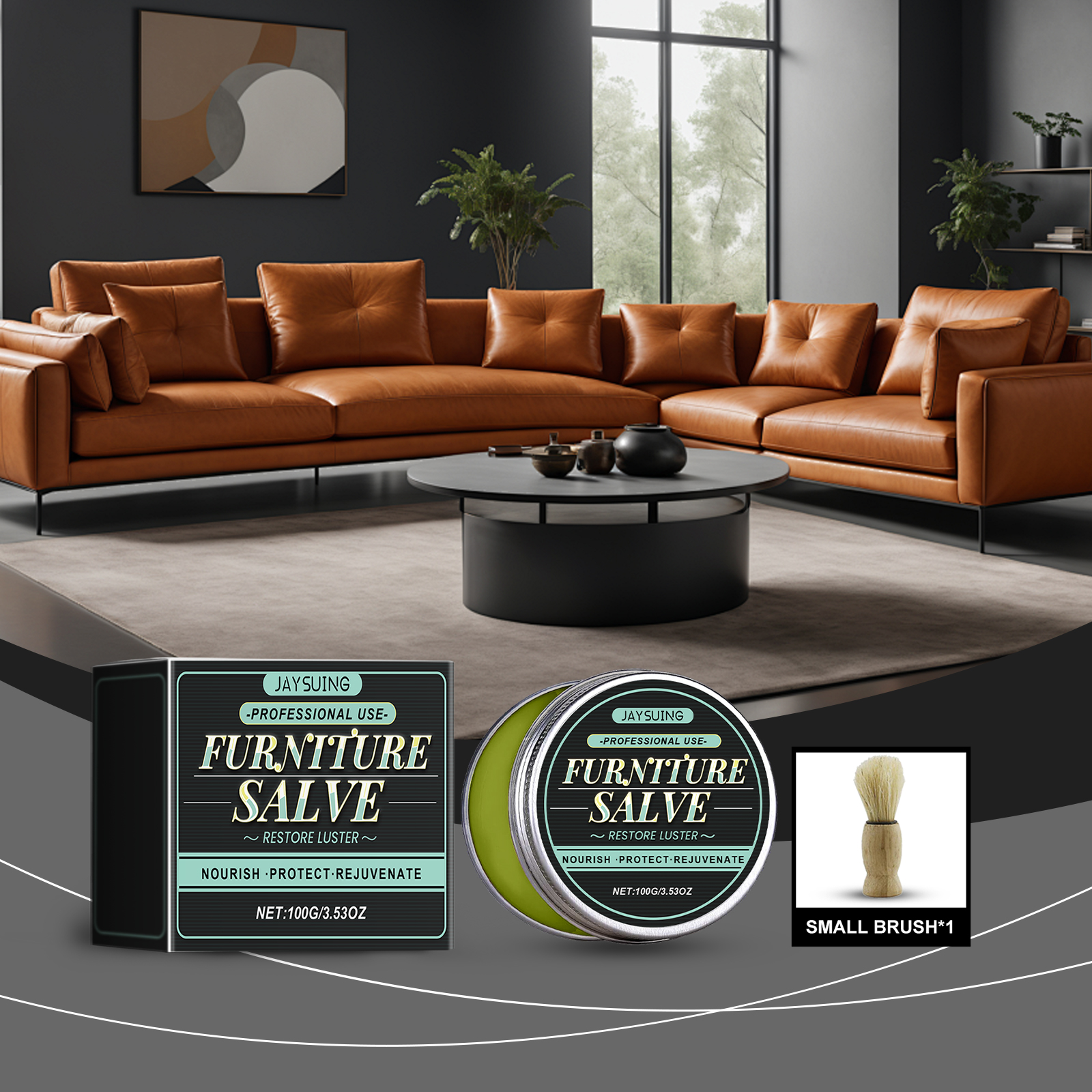 Leather Furniture Care Ointment Scratch Care Waterproof Maintenance For Furniture Bags Car Seats Universal