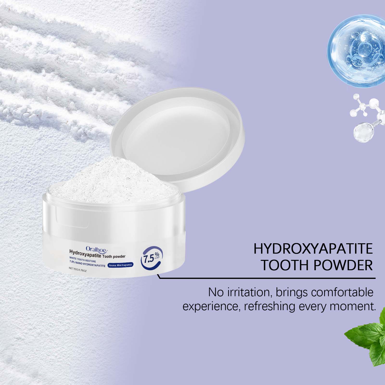 Tooth Care Cleansing Powder Gently Cleans Tooth Stains Maintains Long Lasting Freshness Protects Teeth