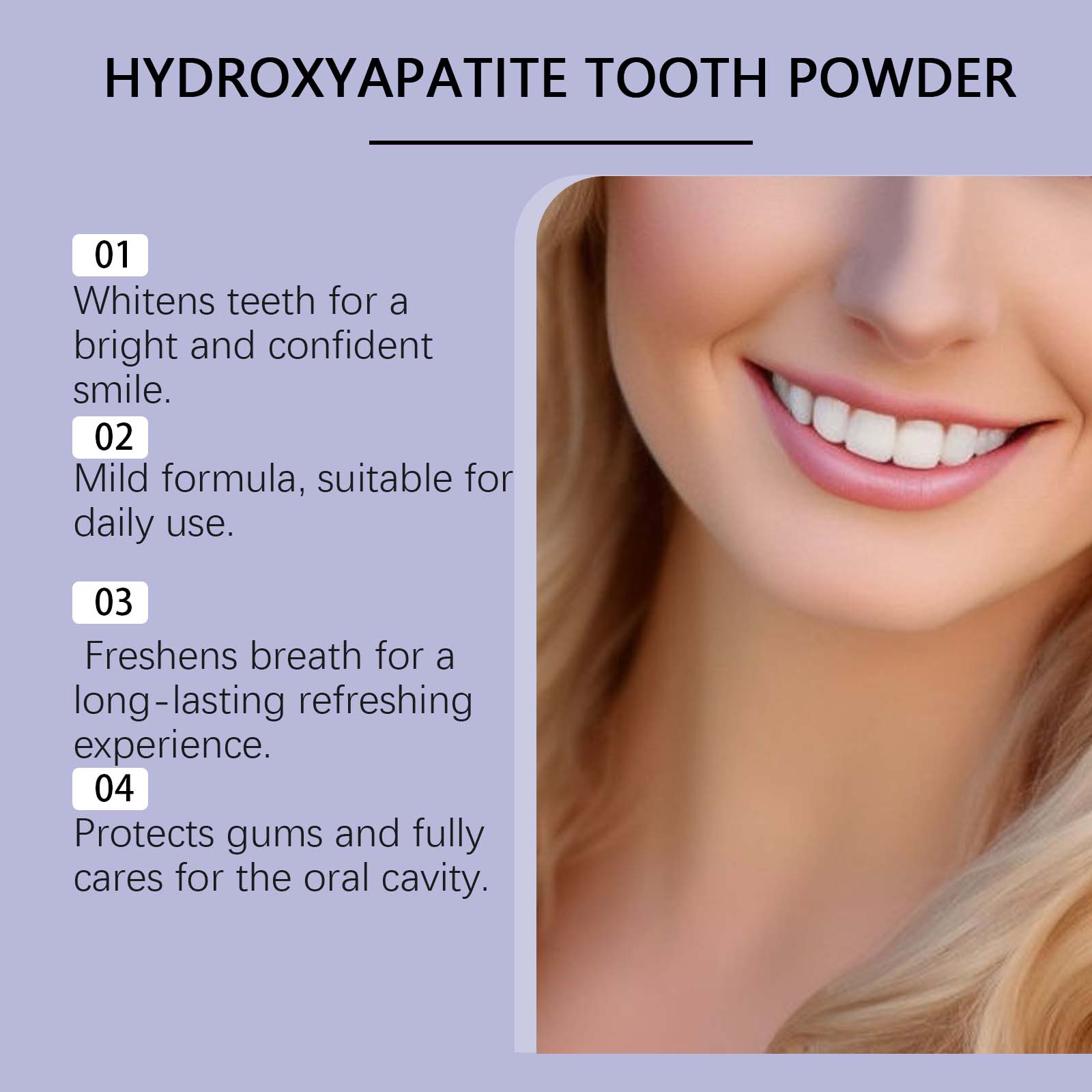 Tooth Care Cleansing Powder Gently Cleans Tooth Stains Maintains Long Lasting Freshness Protects Teeth