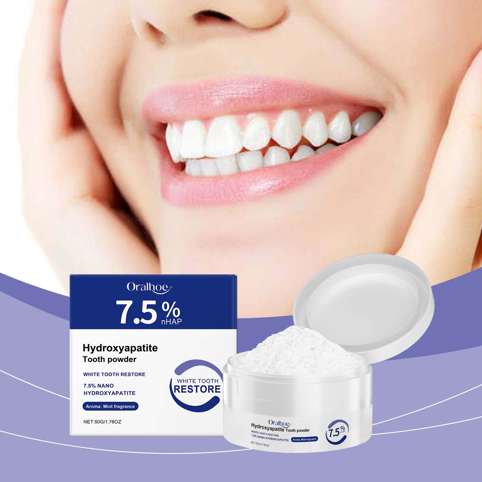 Tooth Care Cleansing Powder Gently Cleans Tooth Stains Maintains Long Lasting Freshness Protects Teeth