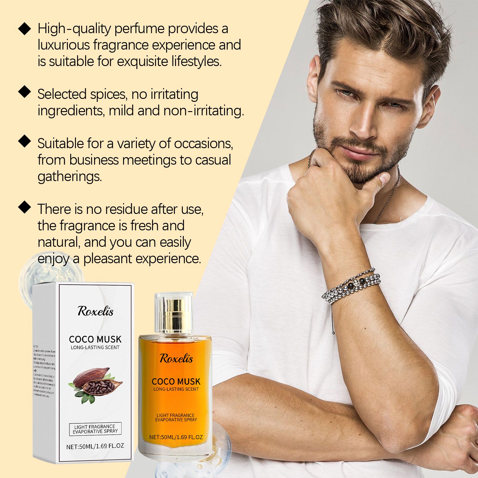 Charm Cologne Eau De Toilette For Men Long Lasting Fresh Scent Daily Wear 50ml