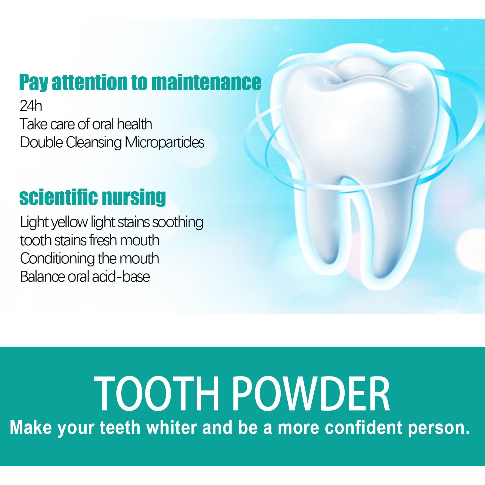 5 Day Teeth Whitening Powder Stain Remover Fresh Breath Oral Care