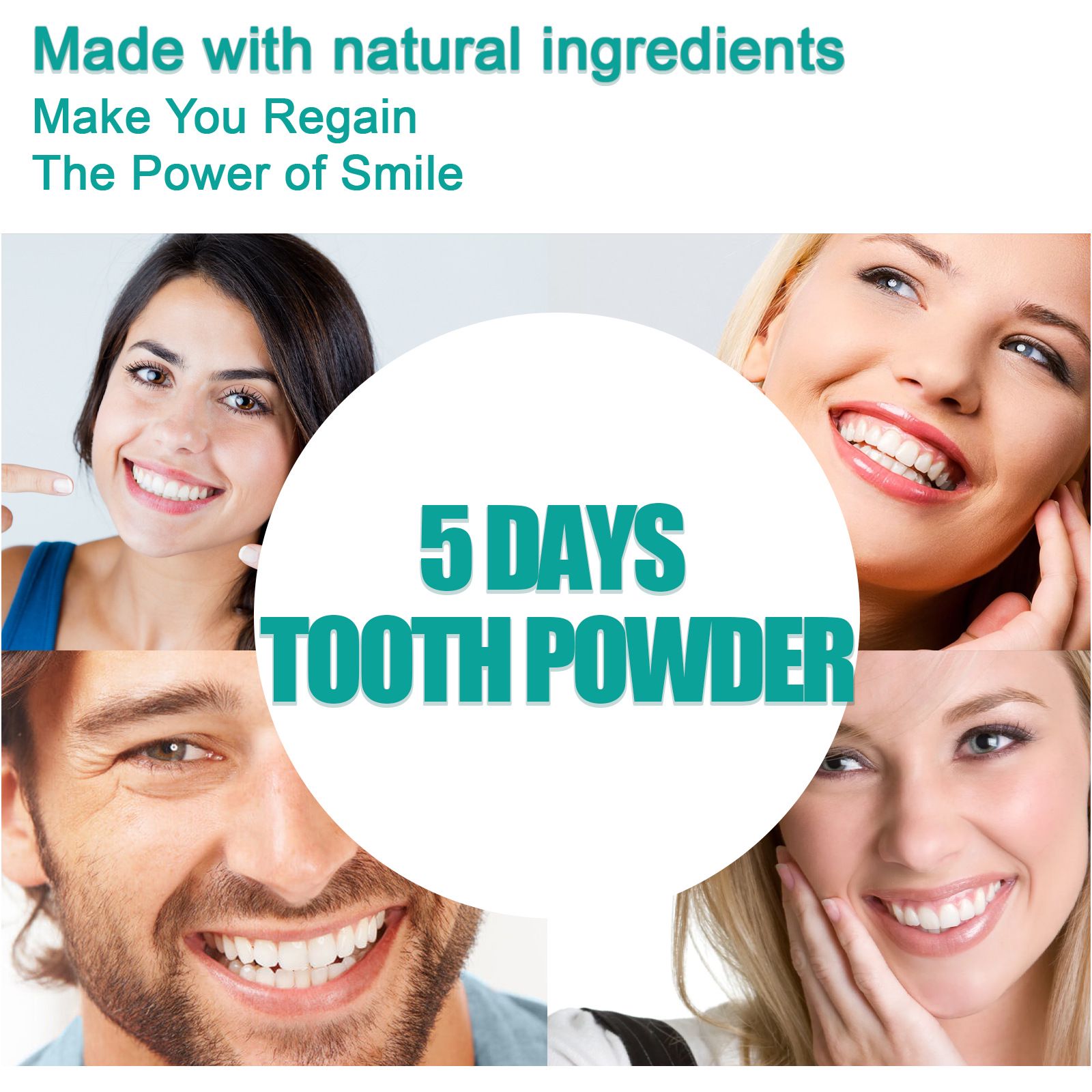 5 Day Teeth Whitening Powder Stain Remover Fresh Breath Oral Care