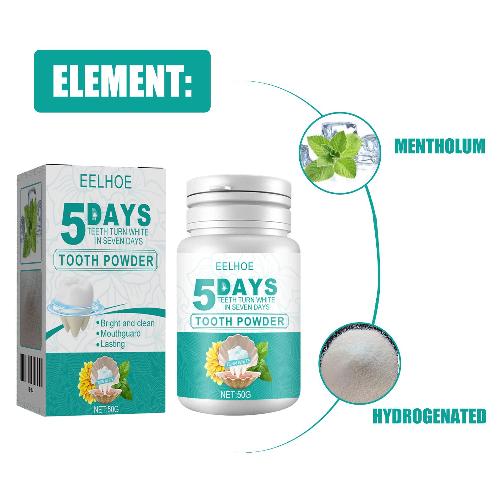 5 Day Teeth Whitening Powder Stain Remover Fresh Breath Oral Care