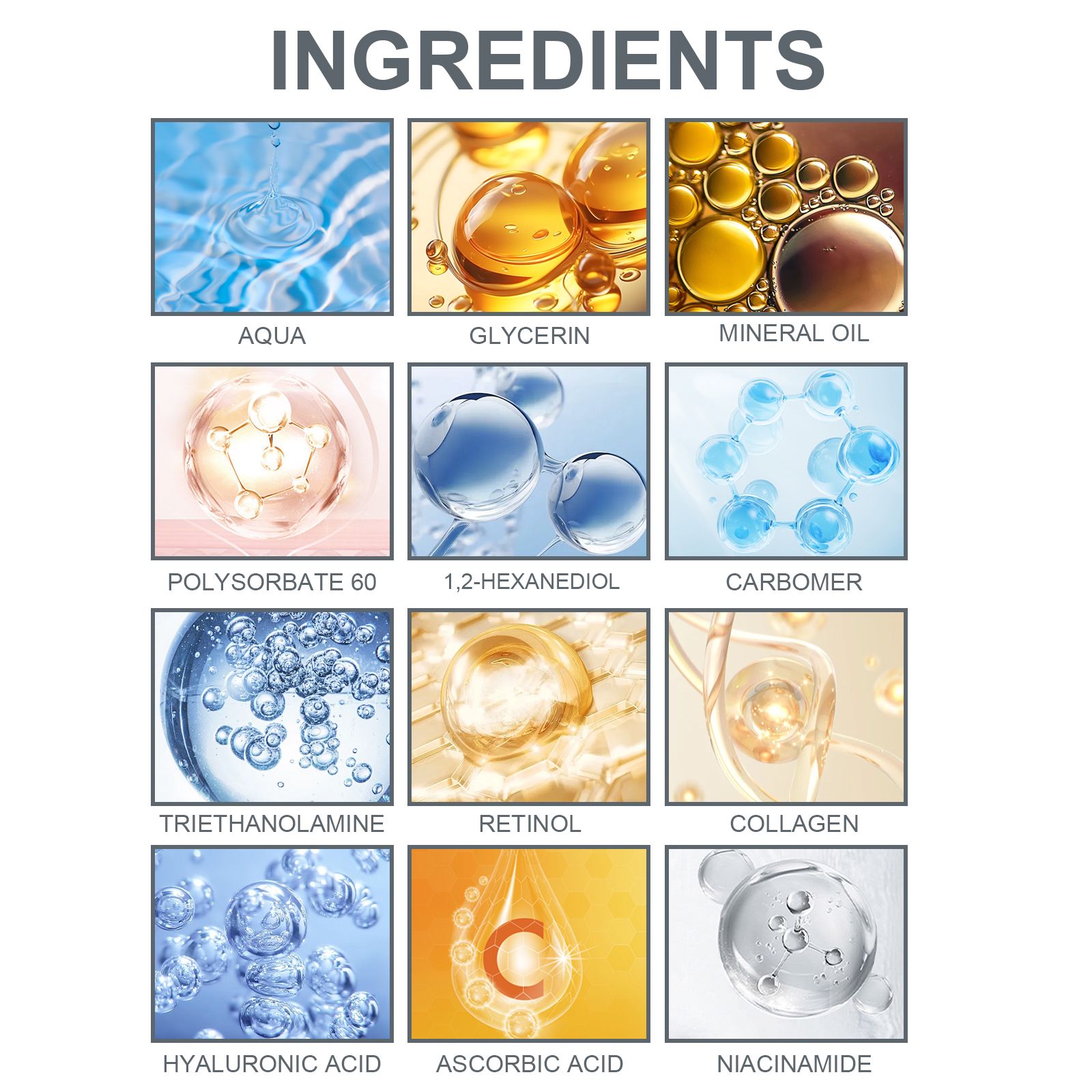 Fine Line Reducing Face Cream Retinol Collagen Hyaluronic Acid Moisturizing For Daily Skincare