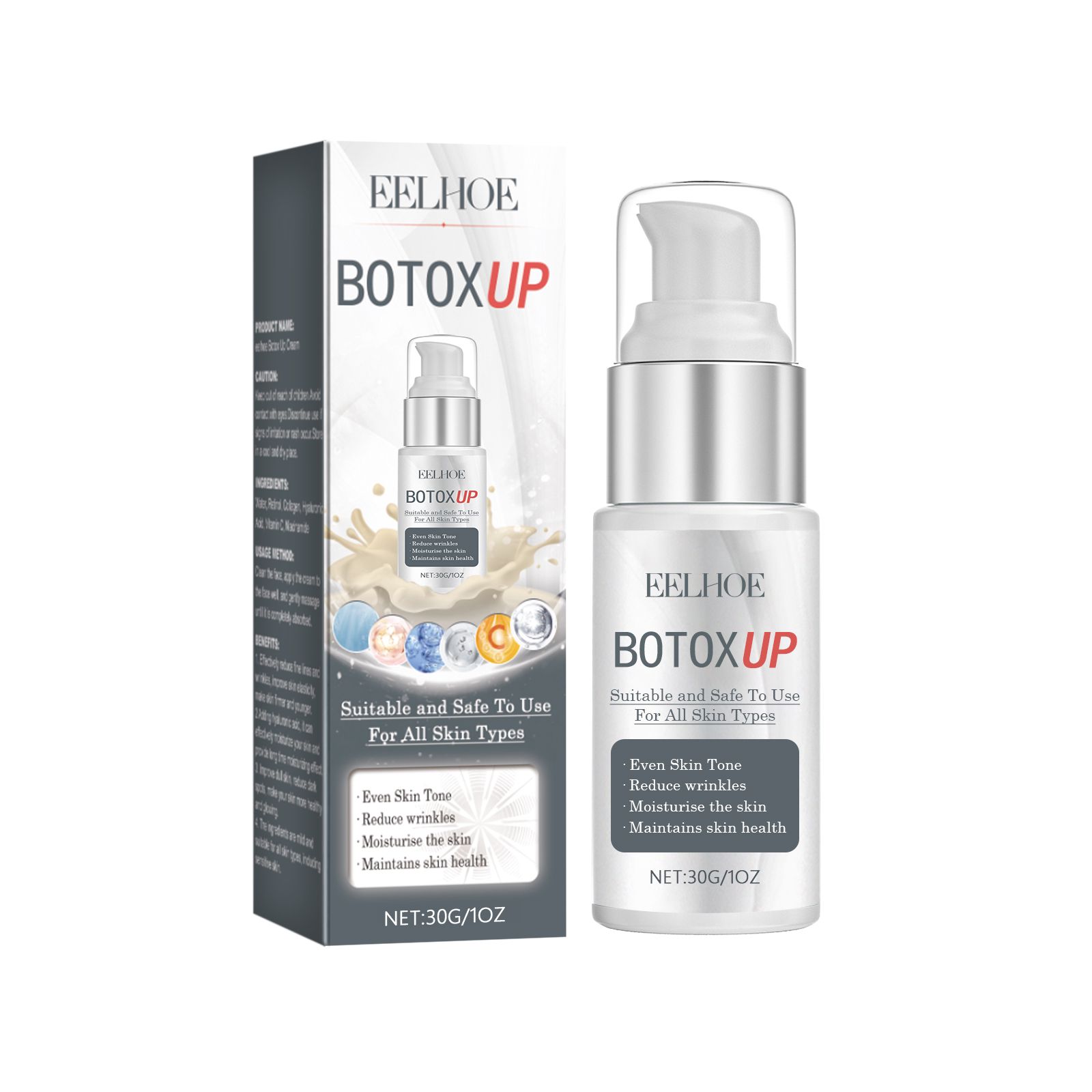 Fine Line Reducing Face Cream Retinol Collagen Hyaluronic Acid Moisturizing For Daily Skincare