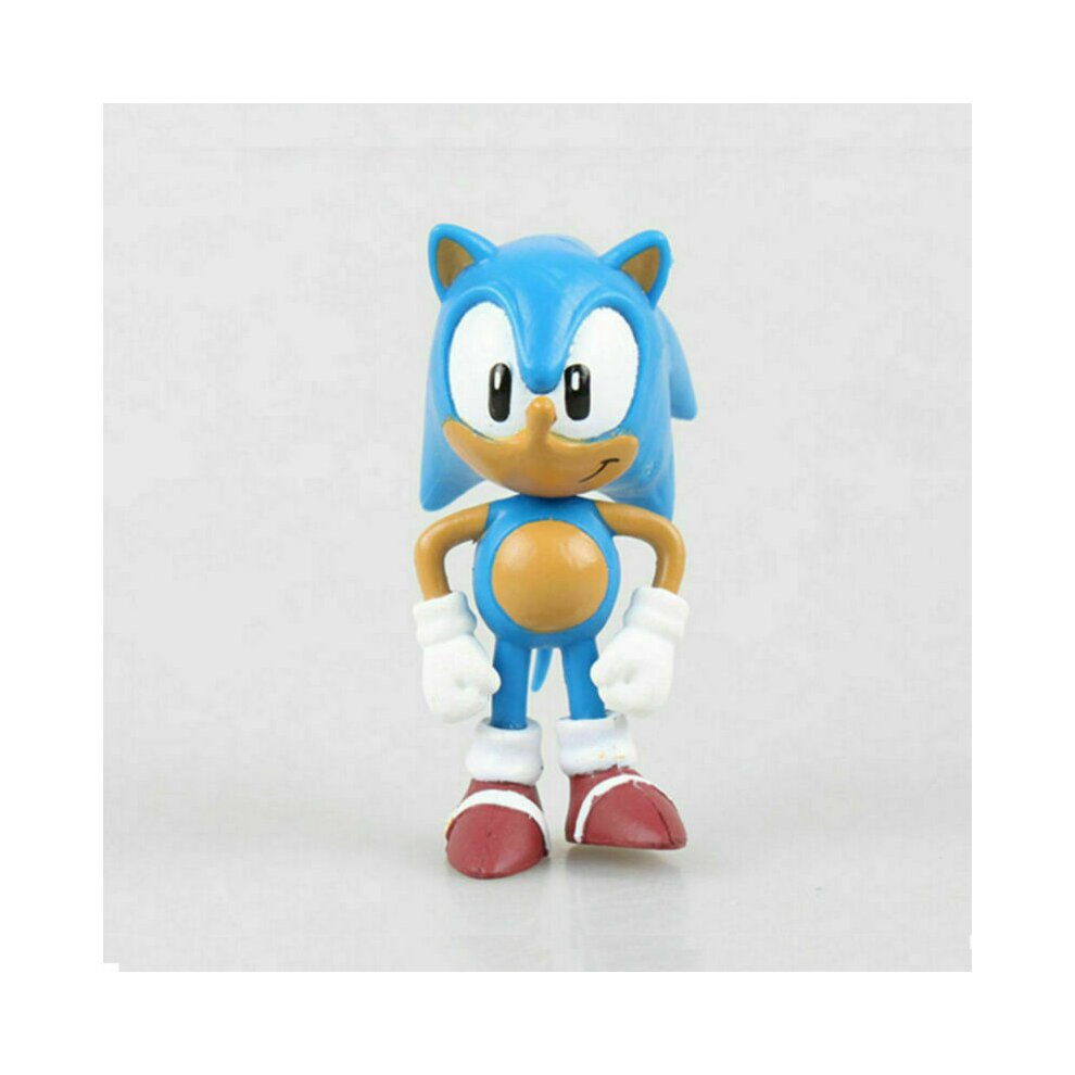 6PCS Sonic the Hedgehog Action Figure Cake Toper Birthday Gift Kids Toy
