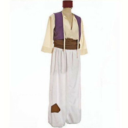 (L = UK 12) Adult Arabian Prince Aladdin Genie Fancy Dress Roleplay Costume Men Party Ou