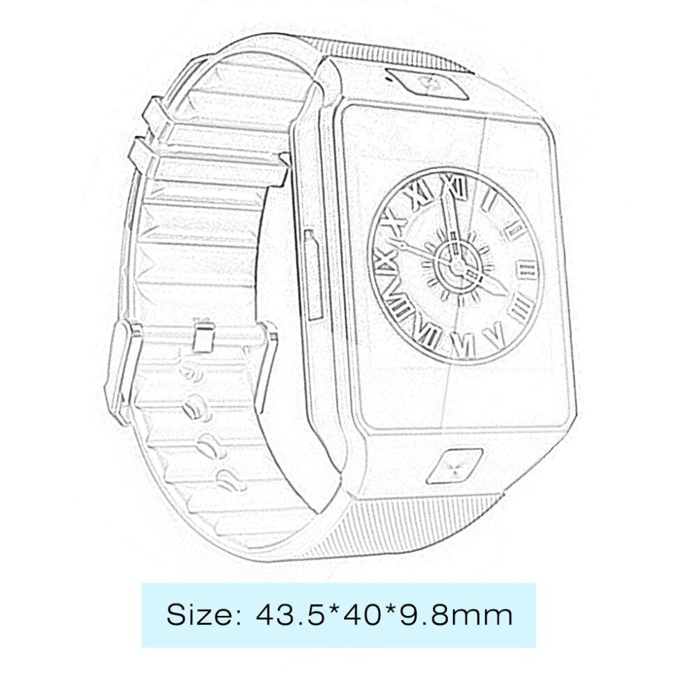 DZ09 Bluetooth Intelligent Wristwatch Phone Camera SIM TF GSM Multi Language