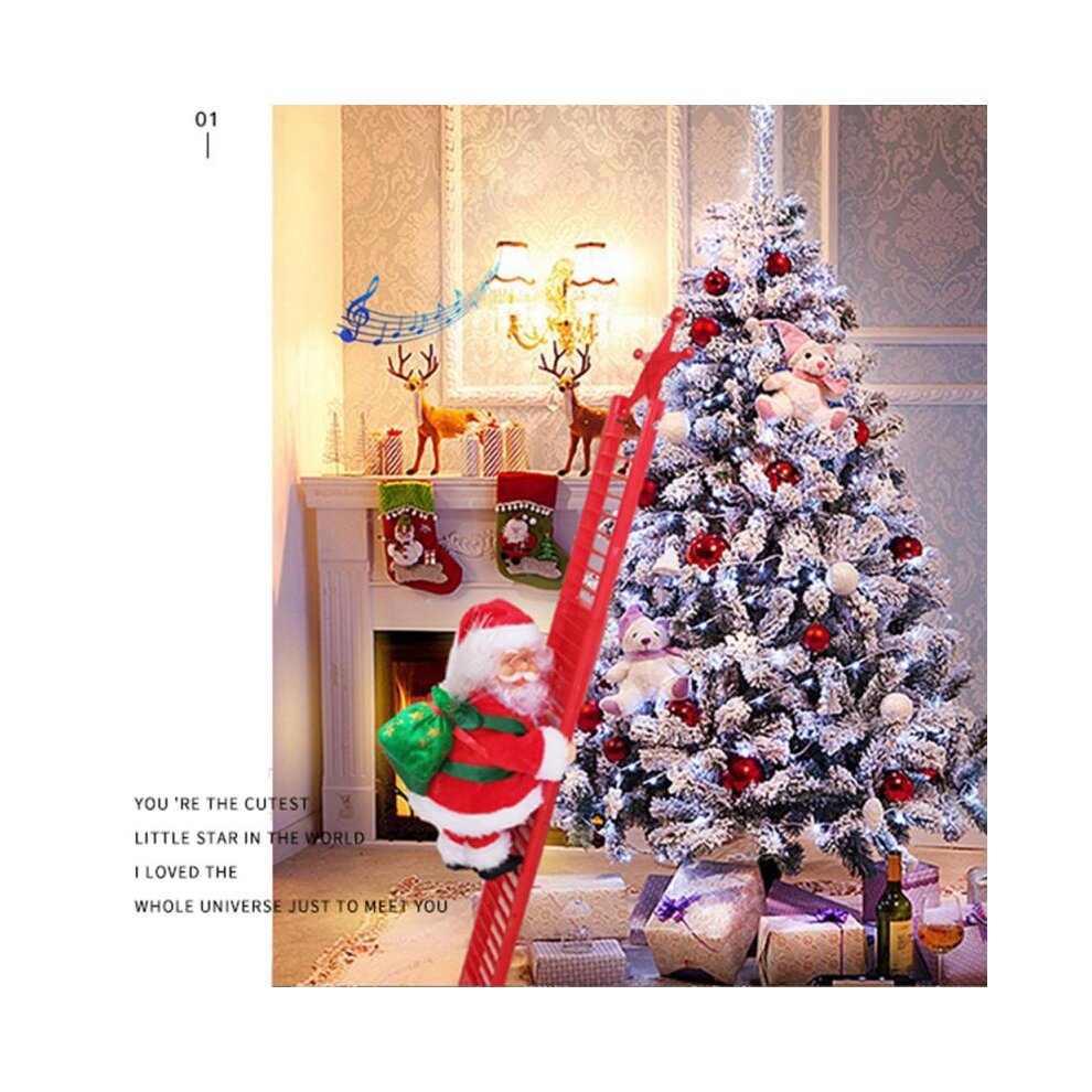 (Type 5) Santa Claus Climbing Ladder Christmas Tree Decor