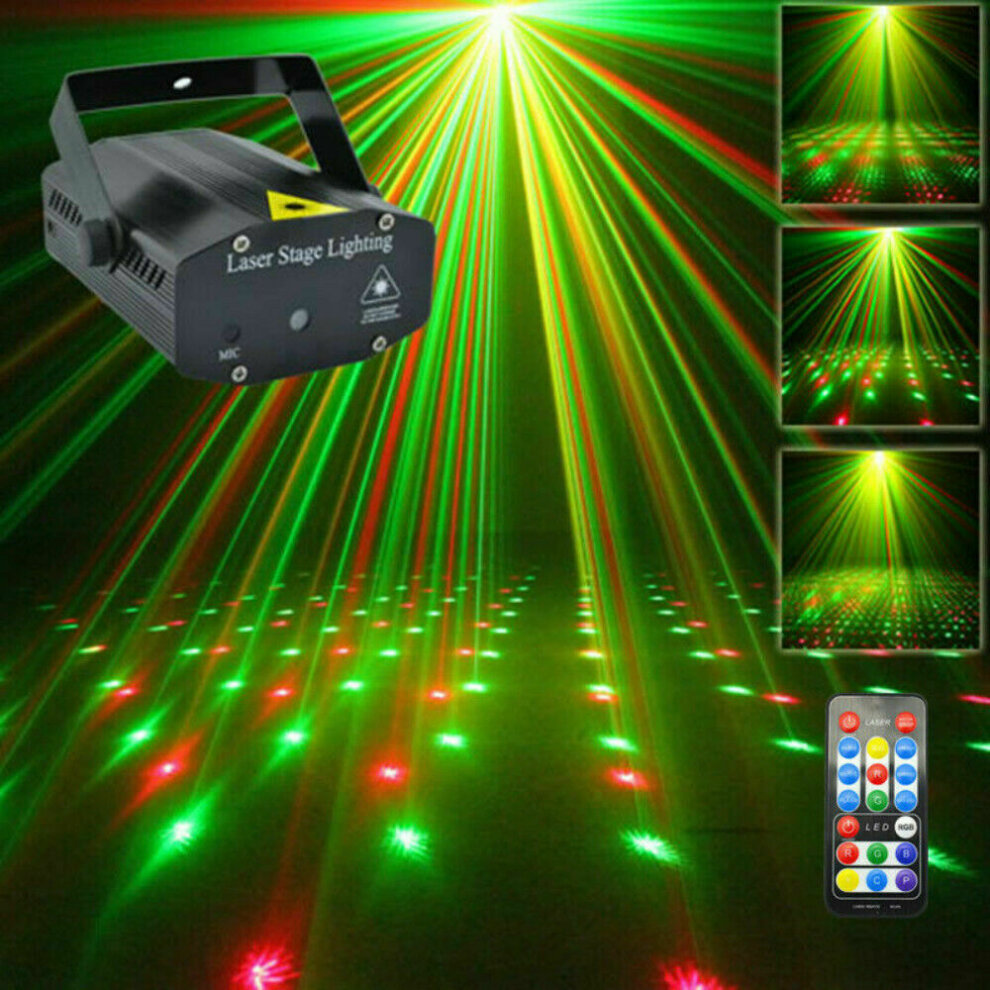 Laser Projector Light LED RGB Stage Projector Lamps with Strobe Beam Remote Control for Disco DJ Party KTV Bar Dancing Thanksgiving Birthday Christmas Party
