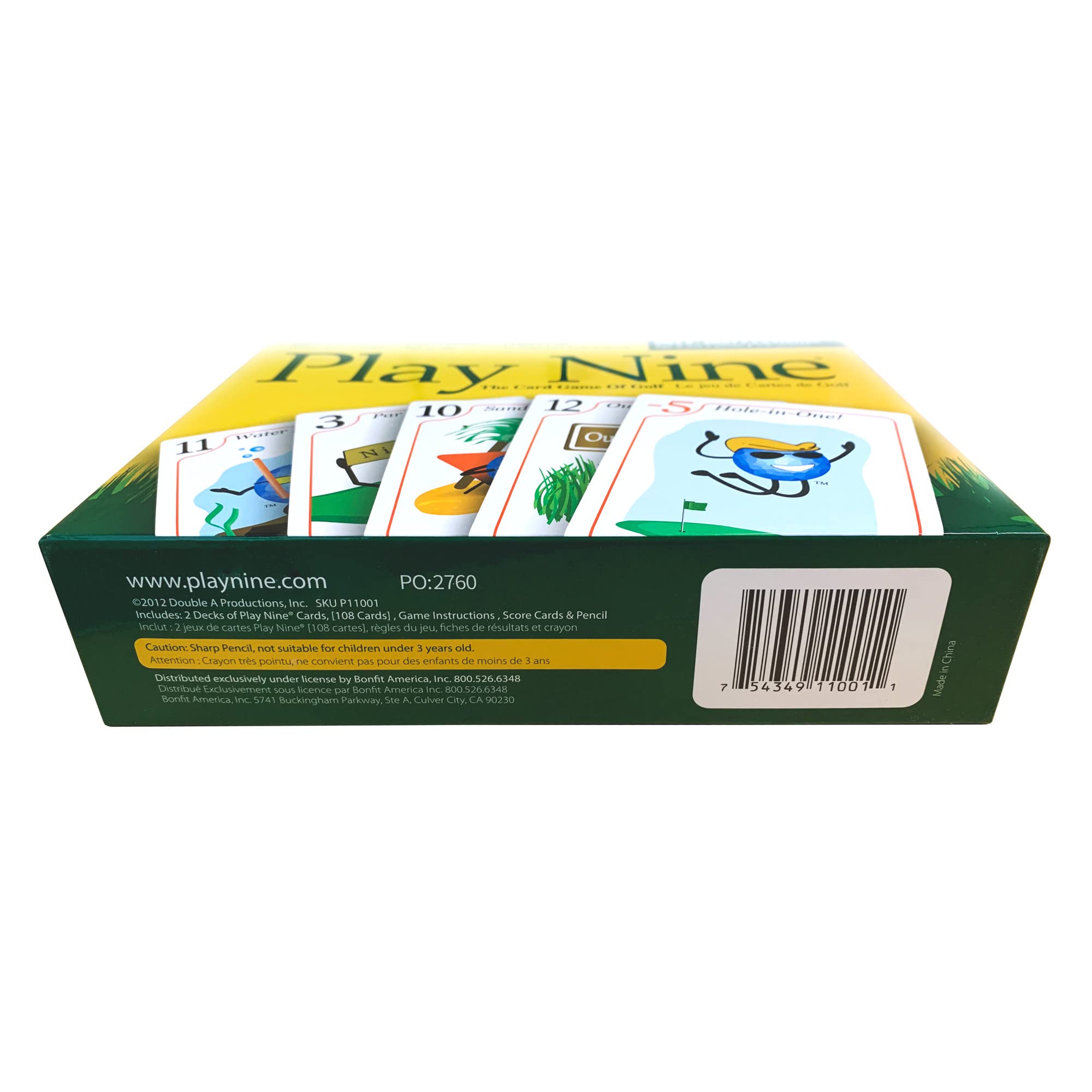 Family Party Card Game Play Nine The Card Game of Golf Traditional Family Friendly Party Game Toys Board Game for Adults Teens and Kids English Version