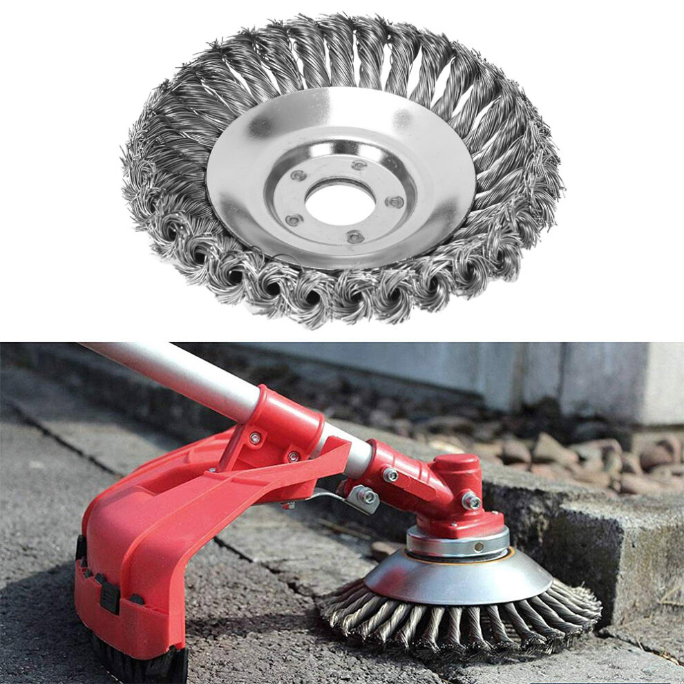 Steel Wire Wheel Trimmer Head Garden Weed Cutter Brush Lawn Mower Head