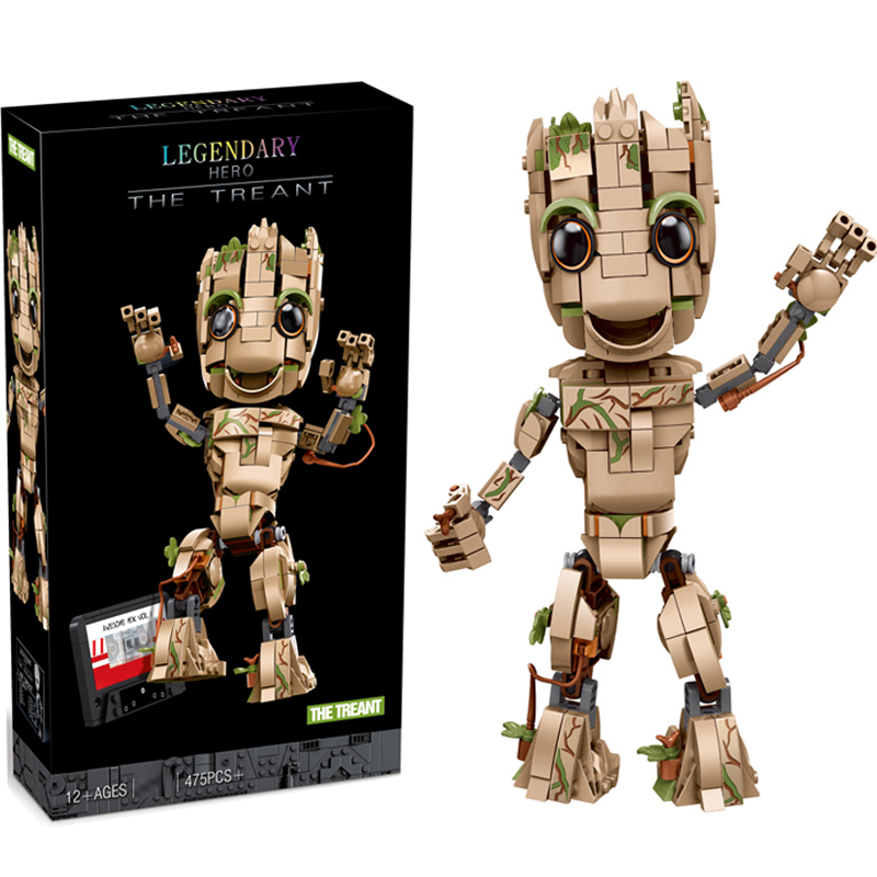 I Am Groots Compatible 76217 Building Kit Toys For Boys Bricks Tree Baby Groots Model Play Display Gift For Kids Constructor Toy No Box