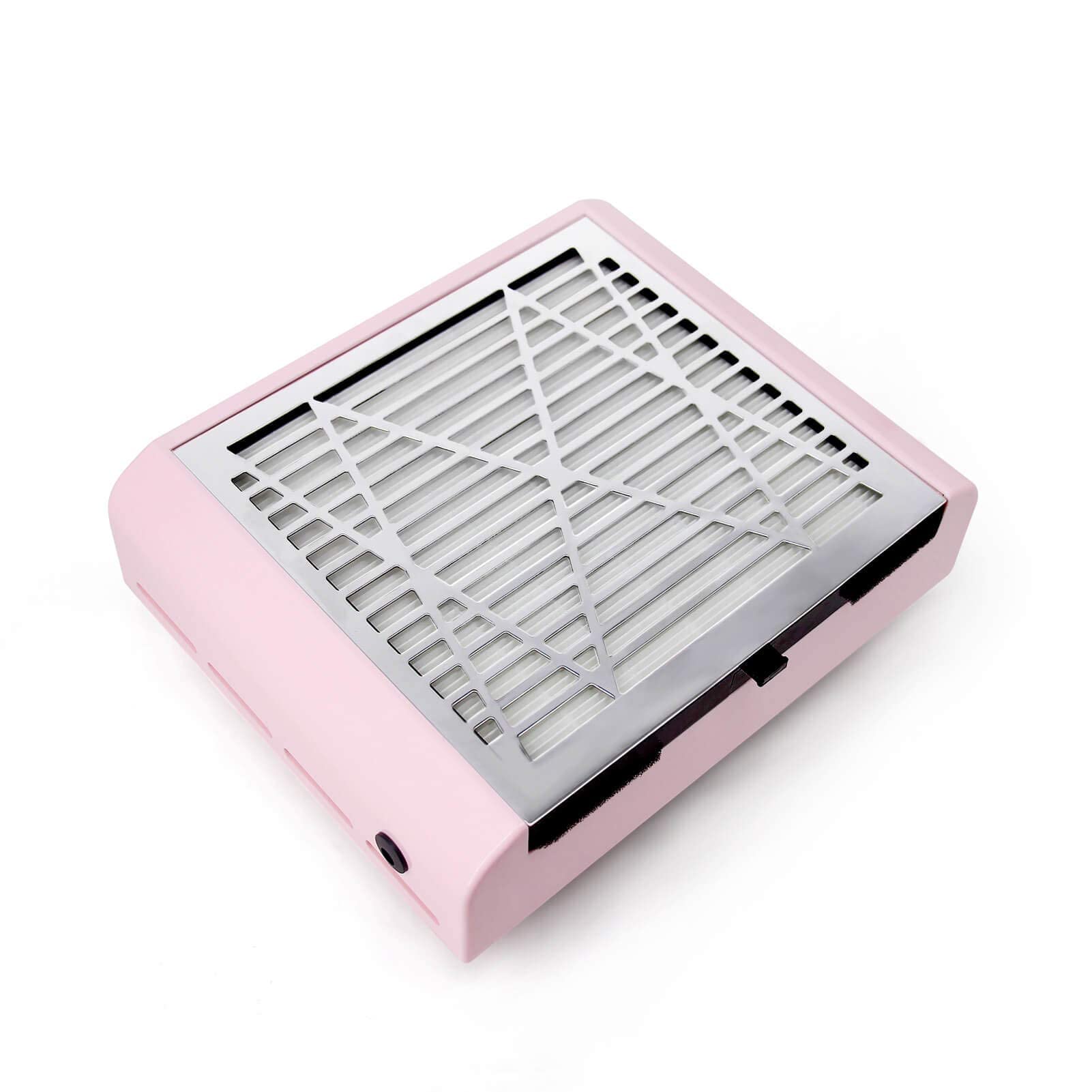 (Pink) Nail Dust Collector Nail Vacuum Dust Collector Extractor Powerful Nails Suction Fan Cleaner Manicure Machine Nail Tools with Filter 40W for Acrylic Nails Removal
